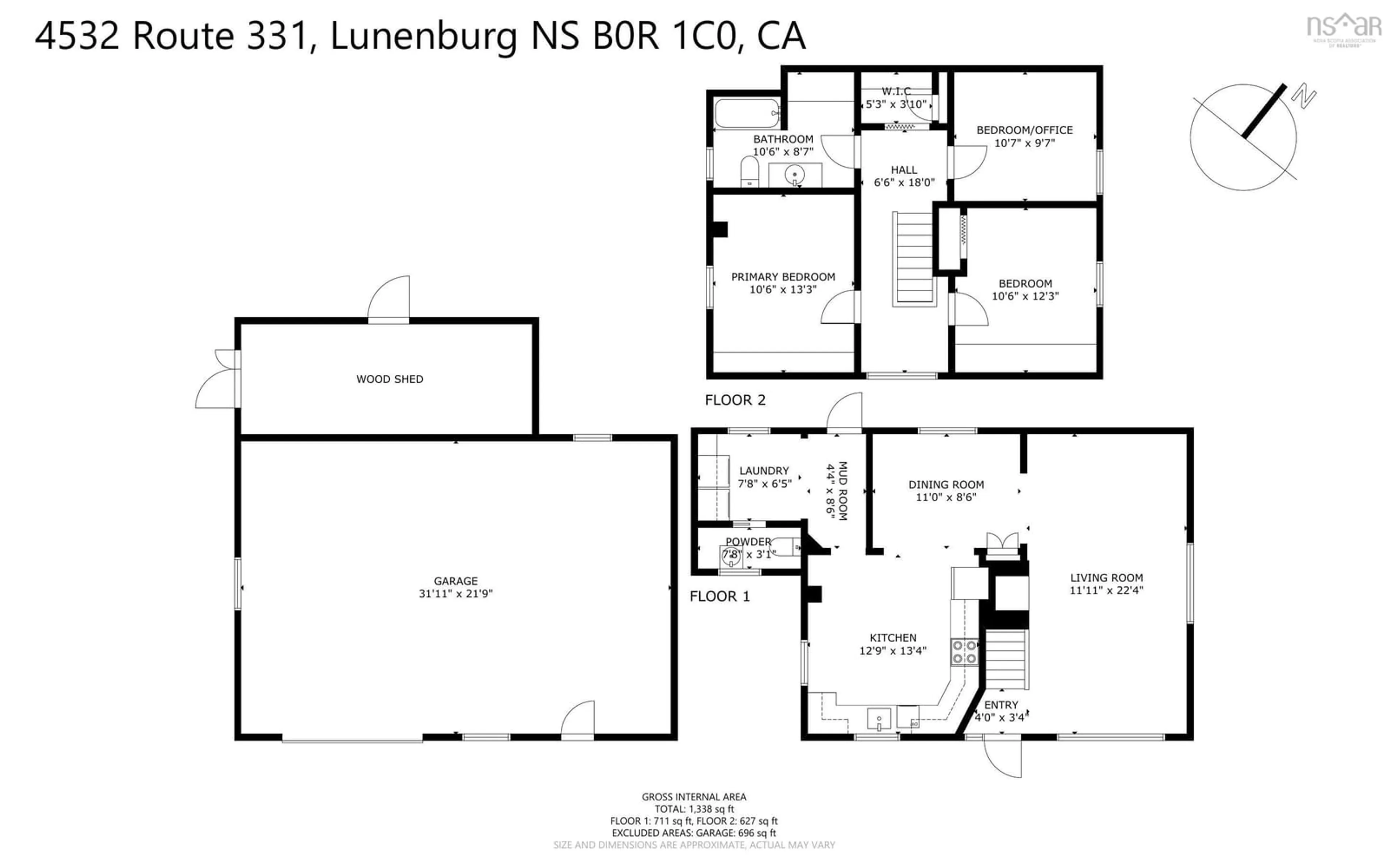 Floor plan for 4532 Highway 331, West Dublin Nova Scotia B0R 1C0