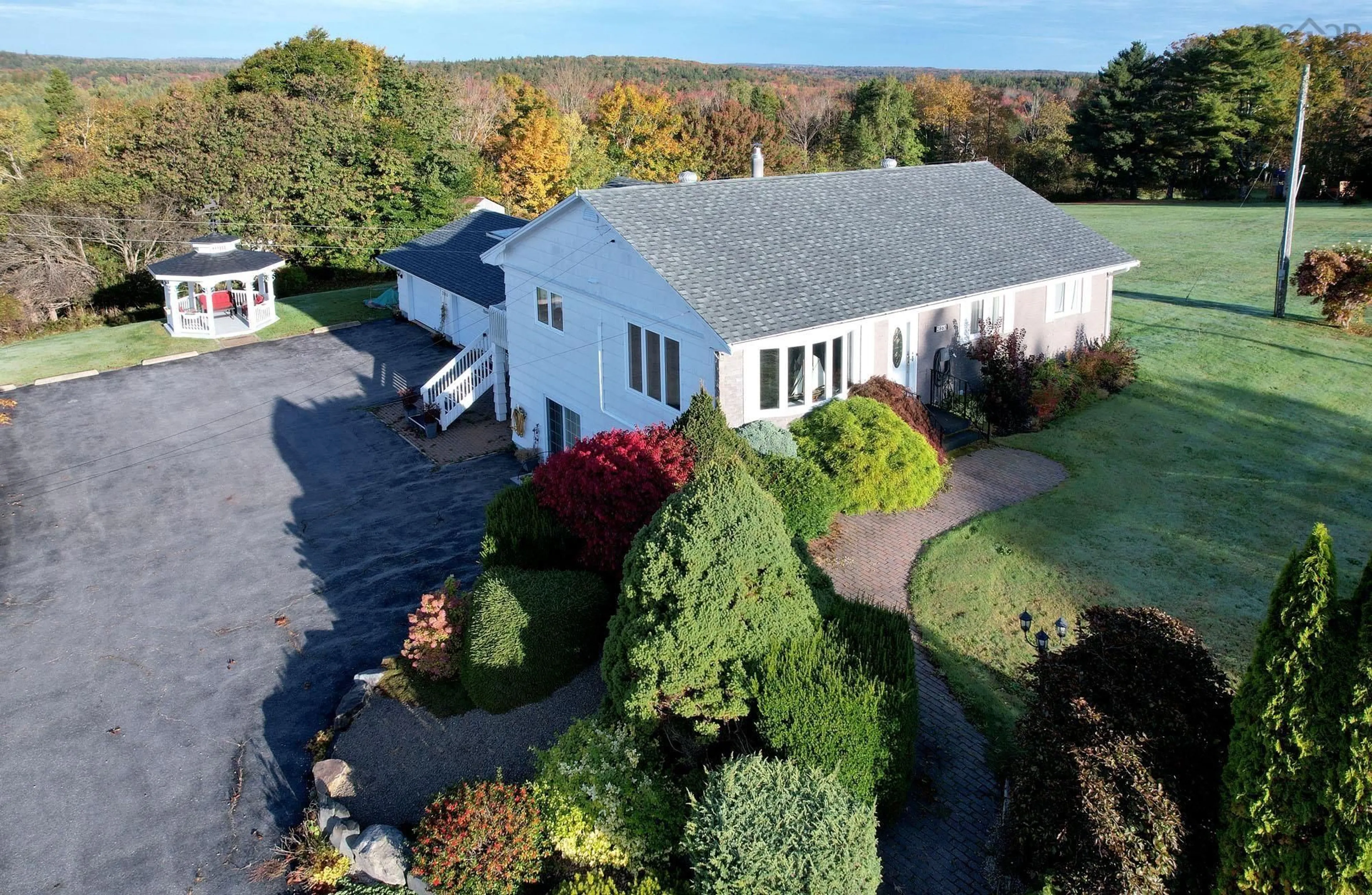 A pic from outside/outdoor area/front of a property/back of a property/a pic from drone, unknown for 2865 Highway 340, Corberrie Nova Scotia B0W 3T0