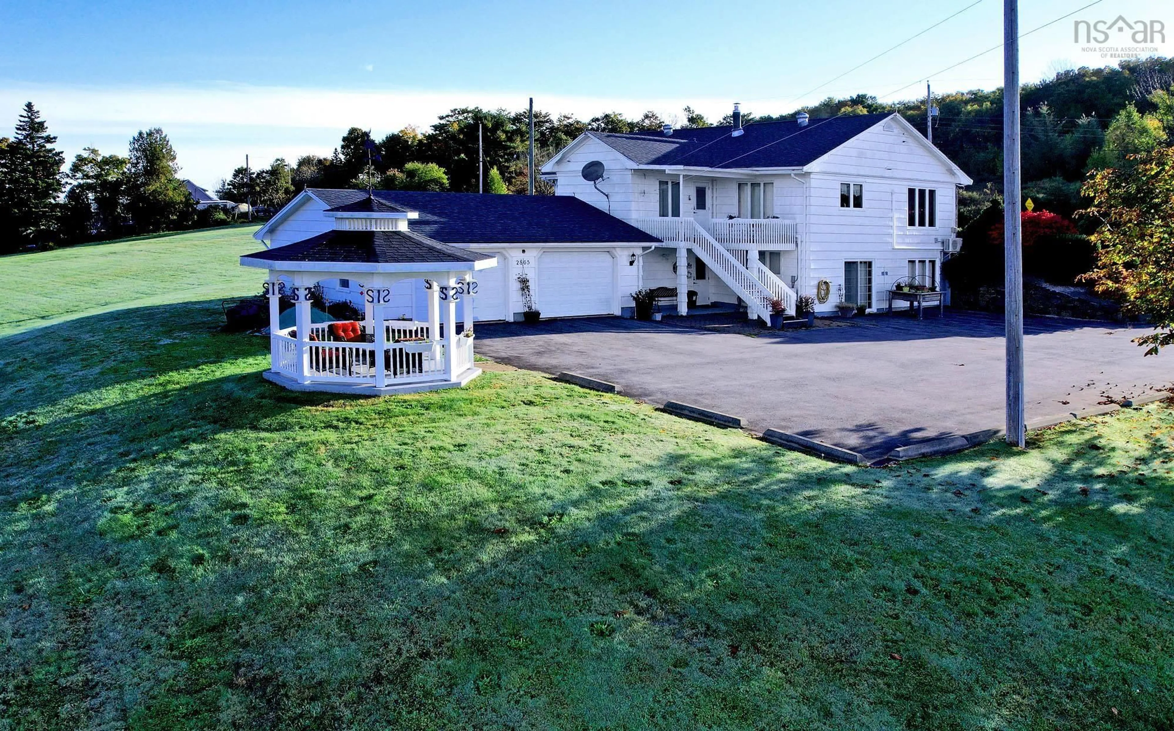 A pic from outside/outdoor area/front of a property/back of a property/a pic from drone, unknown for 2865 Highway 340, Corberrie Nova Scotia B0W 3T0