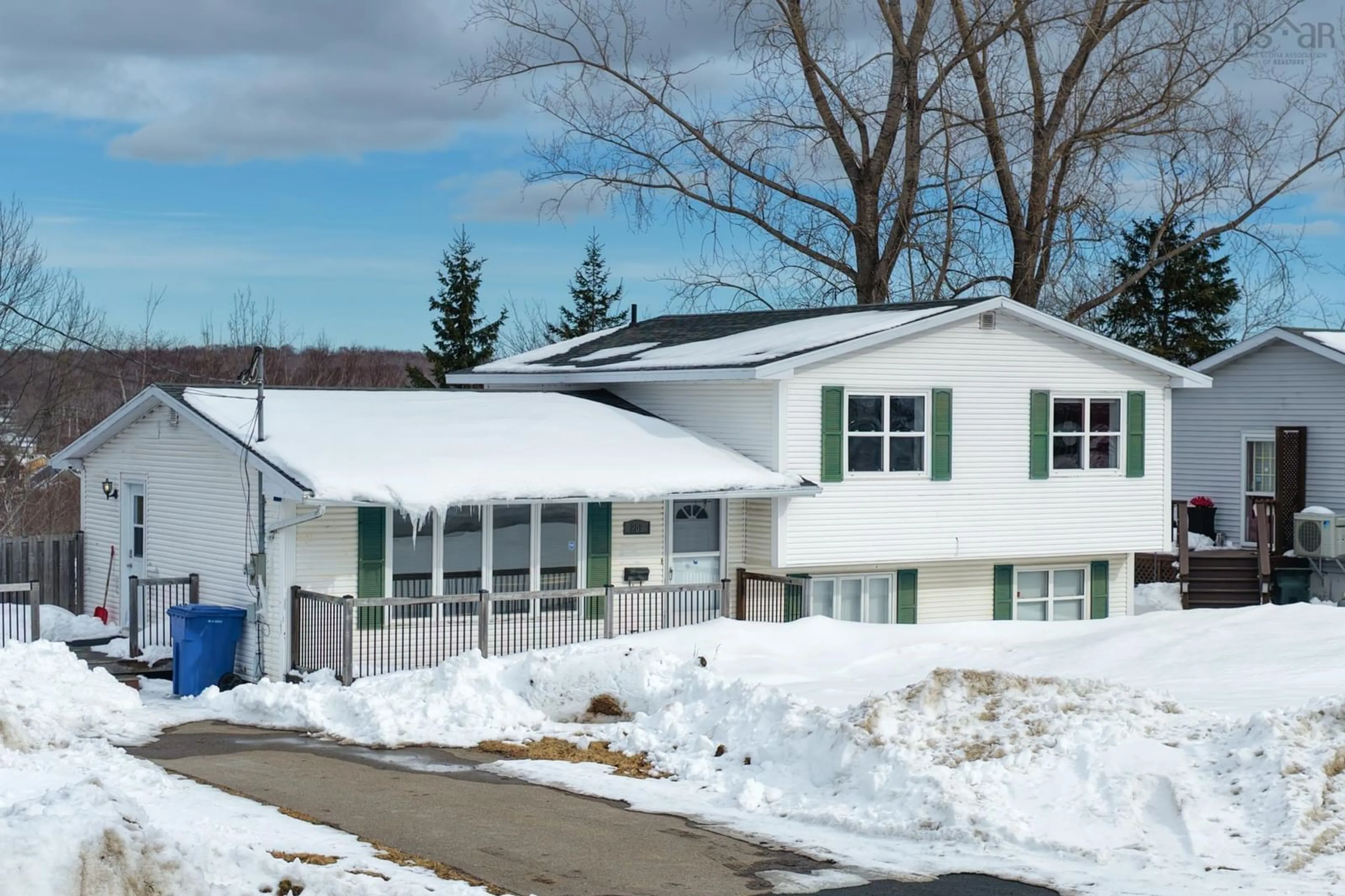 Home with vinyl exterior material, street for 209 Champlain Ave, Sydney Nova Scotia B1P 6P9