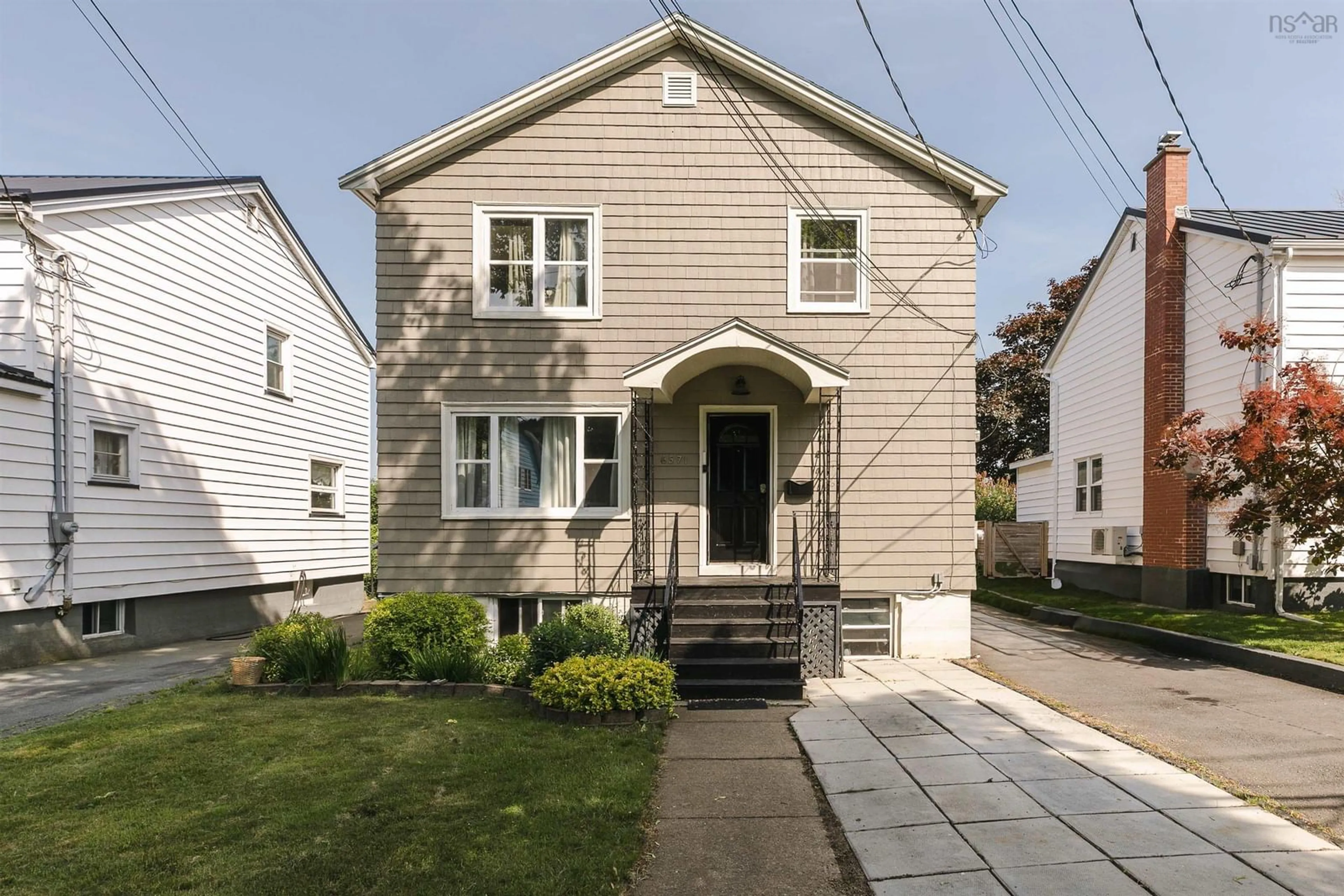 Home with vinyl exterior material, street for 6571 Young St, Halifax Nova Scotia B3L 2A5