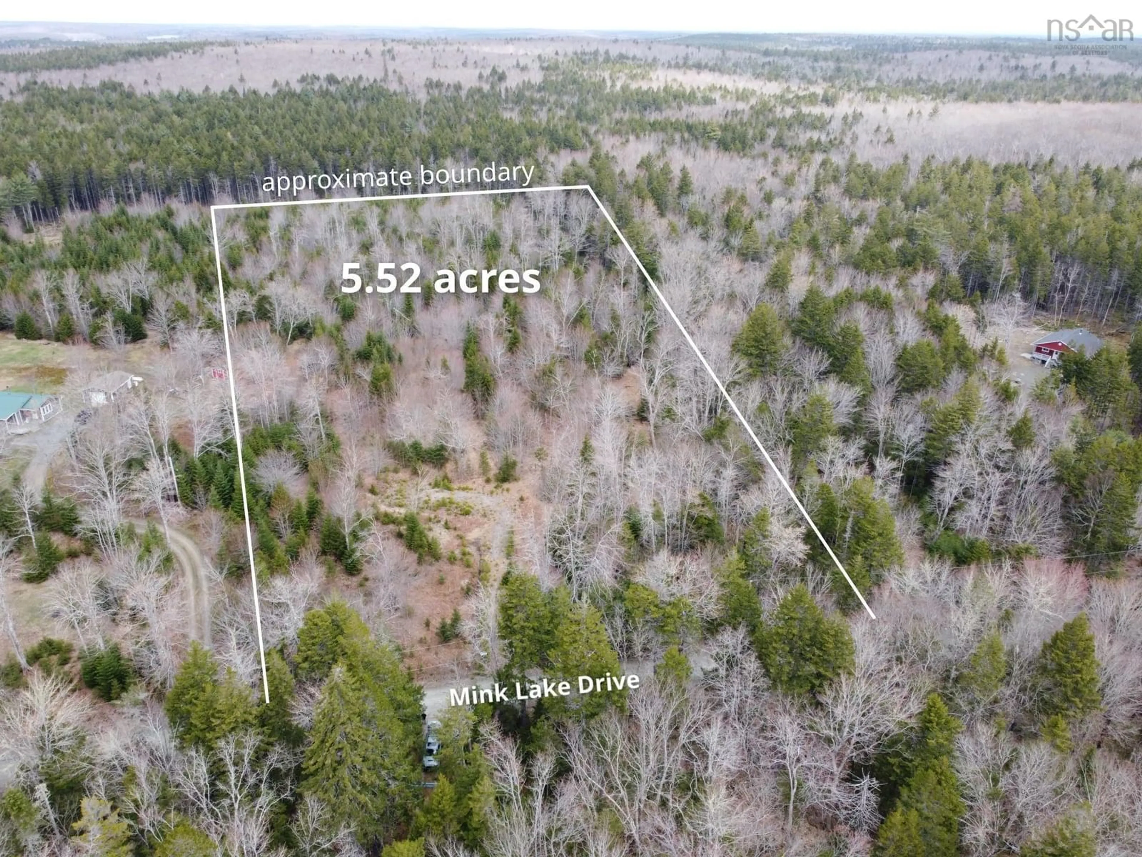 A pic from outside/outdoor area/front of a property/back of a property/a pic from drone, forest/trees view for 148 Mink Lake Dr, Kemptville Nova Scotia B0W 1L0