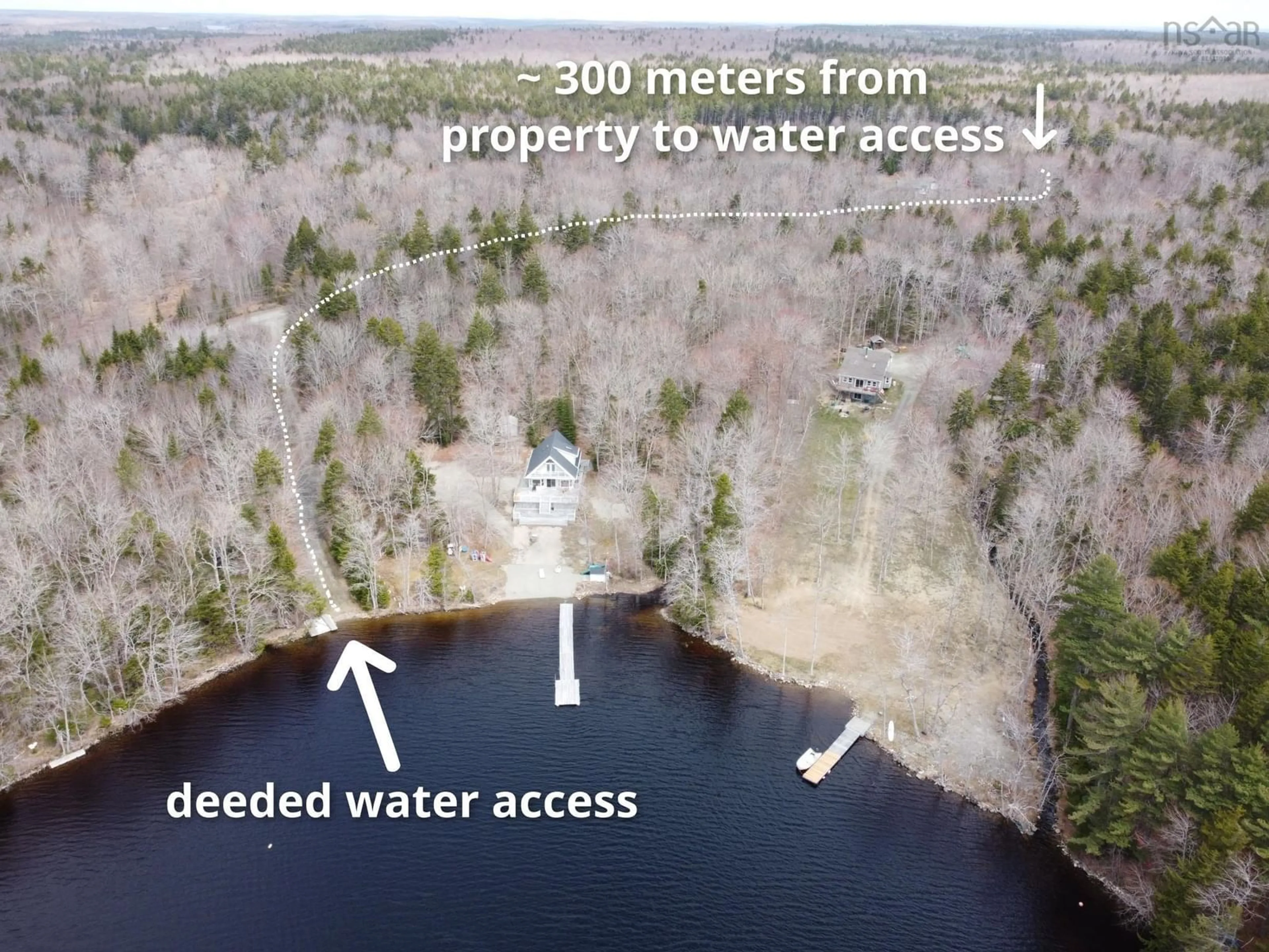 A pic from outside/outdoor area/front of a property/back of a property/a pic from drone, water/lake/river/ocean view for 148 Mink Lake Dr, Kemptville Nova Scotia B0W 1L0