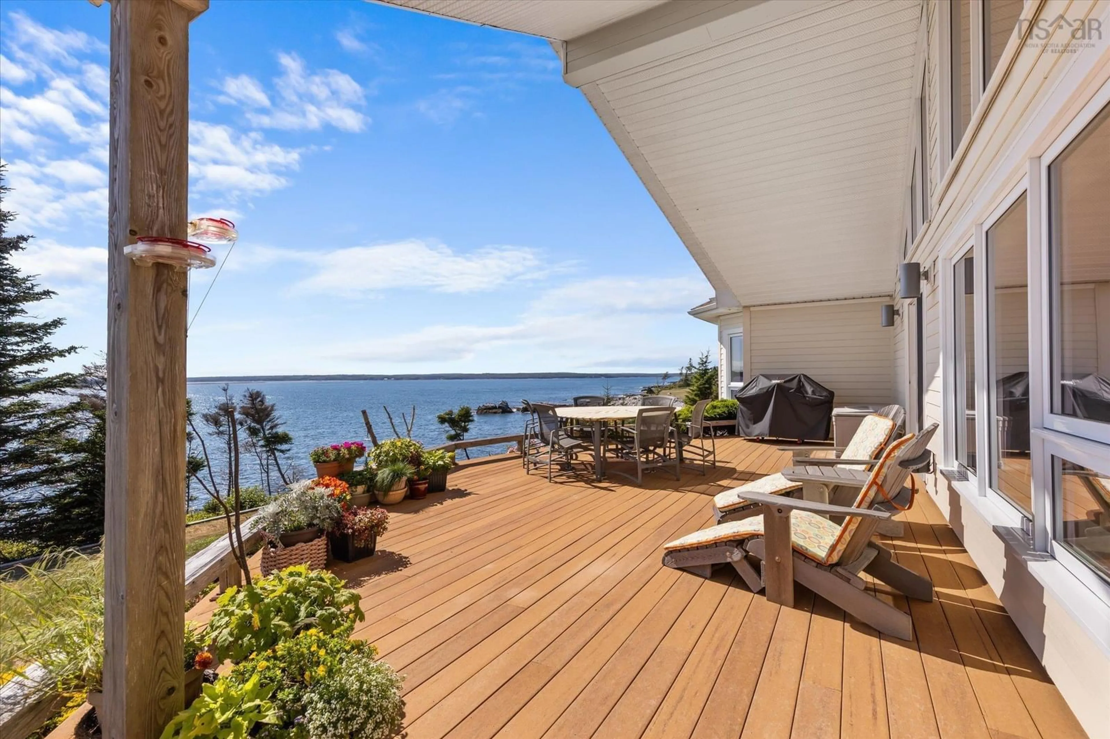 Balcony in the apartment, water/lake/river/ocean view for 12 Partridge Lane, Lower Sandy Point Nova Scotia B0T 1W0