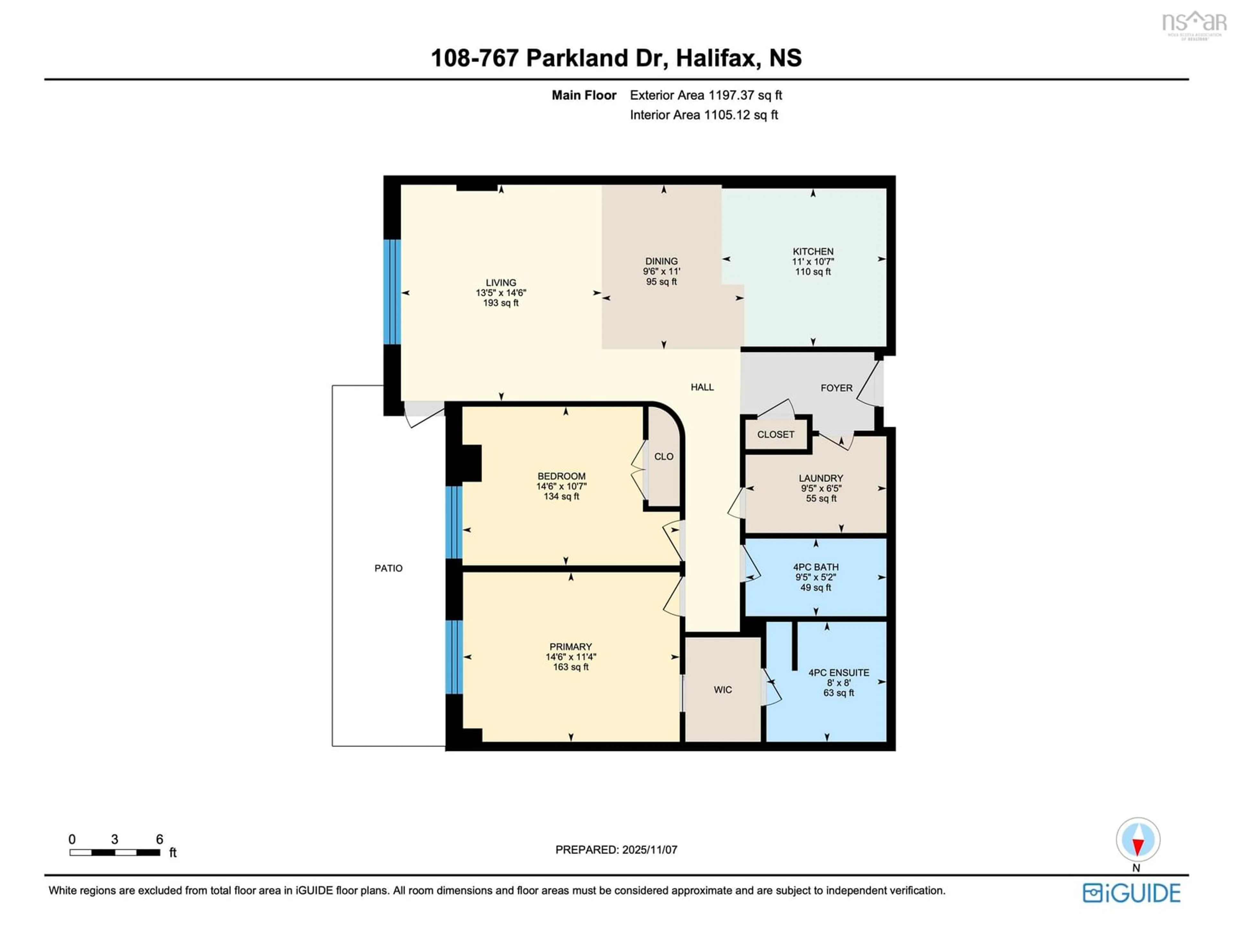 Floor plan for 767 Parkland Dr #108, Halifax Nova Scotia B3S 1T1