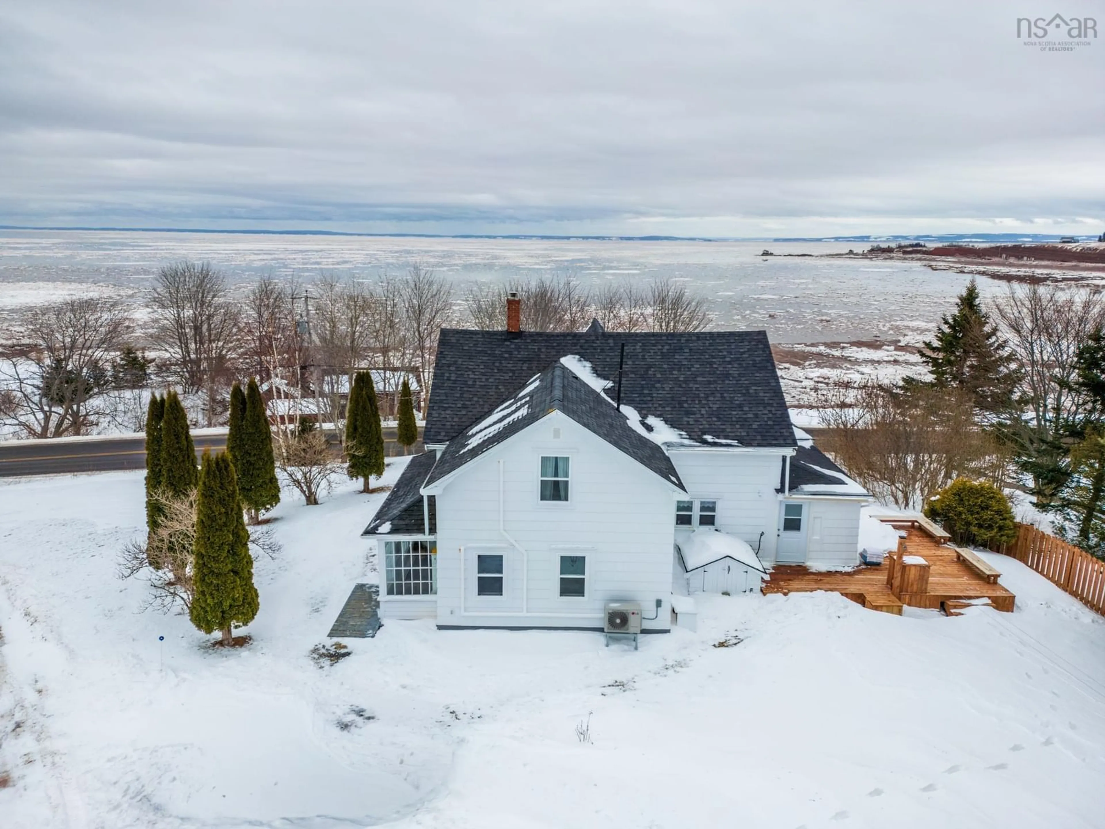 A pic from outside/outdoor area/front of a property/back of a property/a pic from drone, water/lake/river/ocean view for 1529 Pereau Rd, Delhaven Nova Scotia B0P 1H0