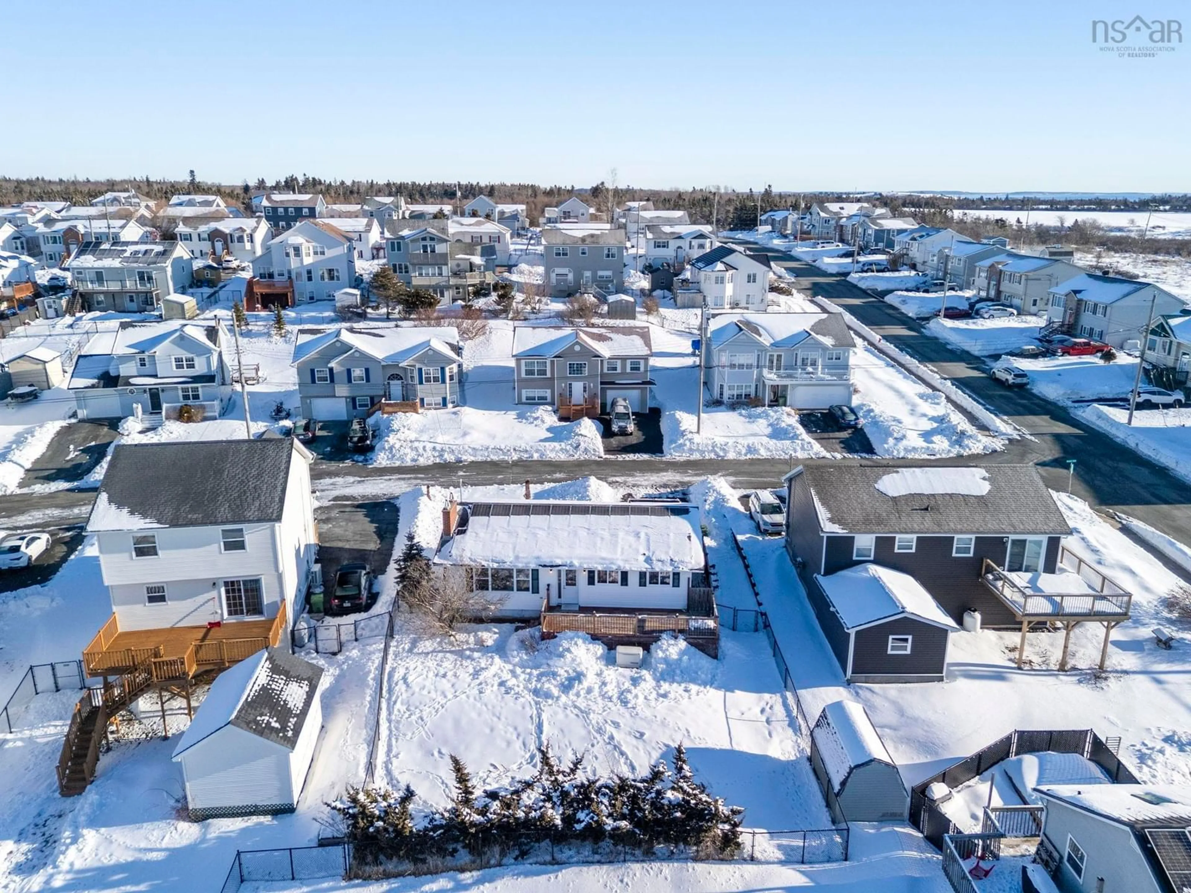 A pic from outside/outdoor area/front of a property/back of a property/a pic from drone, street for 6 Kiel Crt, Eastern Passage Nova Scotia B3G 1R3