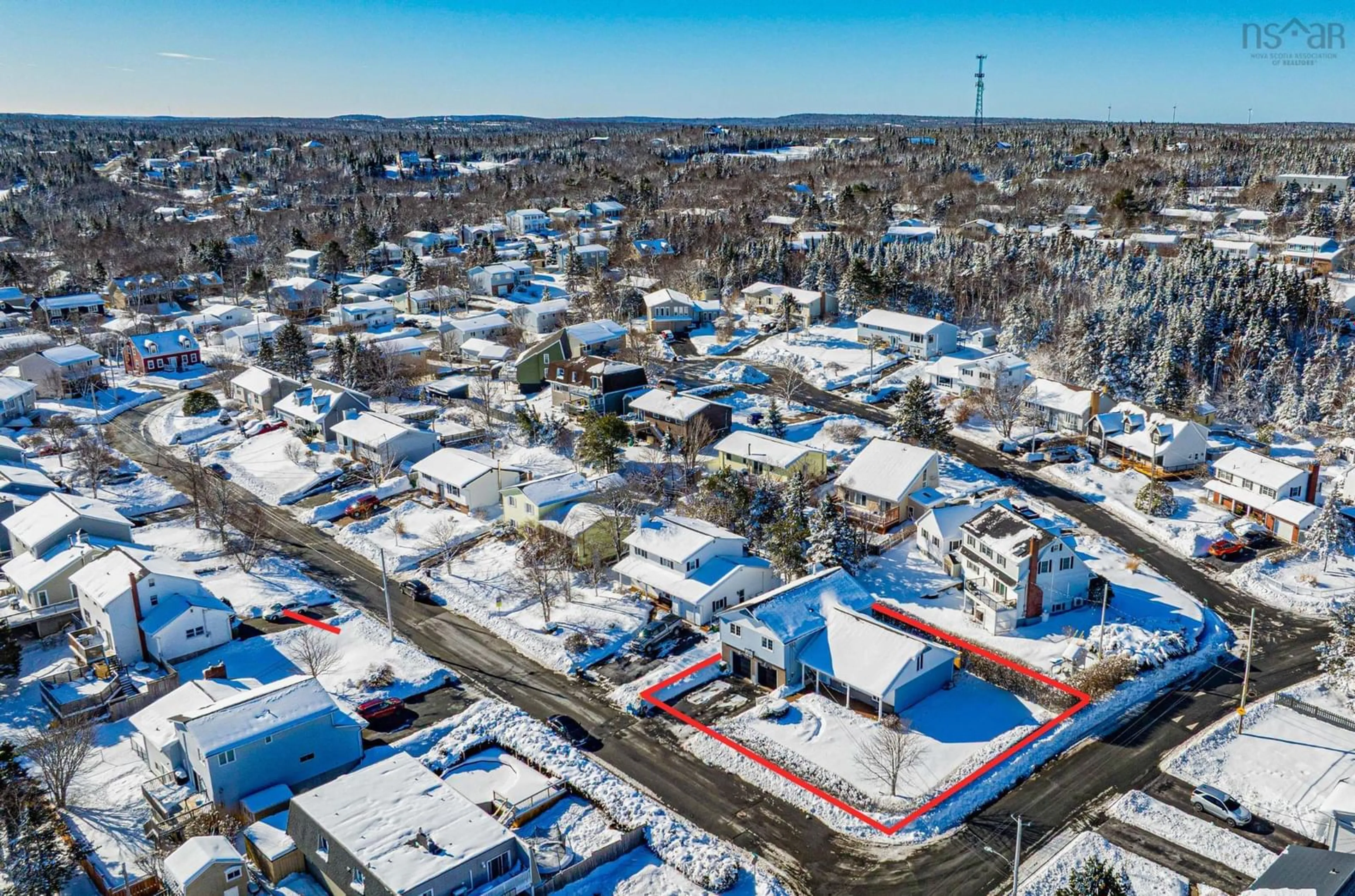 A pic from outside/outdoor area/front of a property/back of a property/a pic from drone, street for 114 Essex Dr, Herring Cove Nova Scotia B3V 1H9