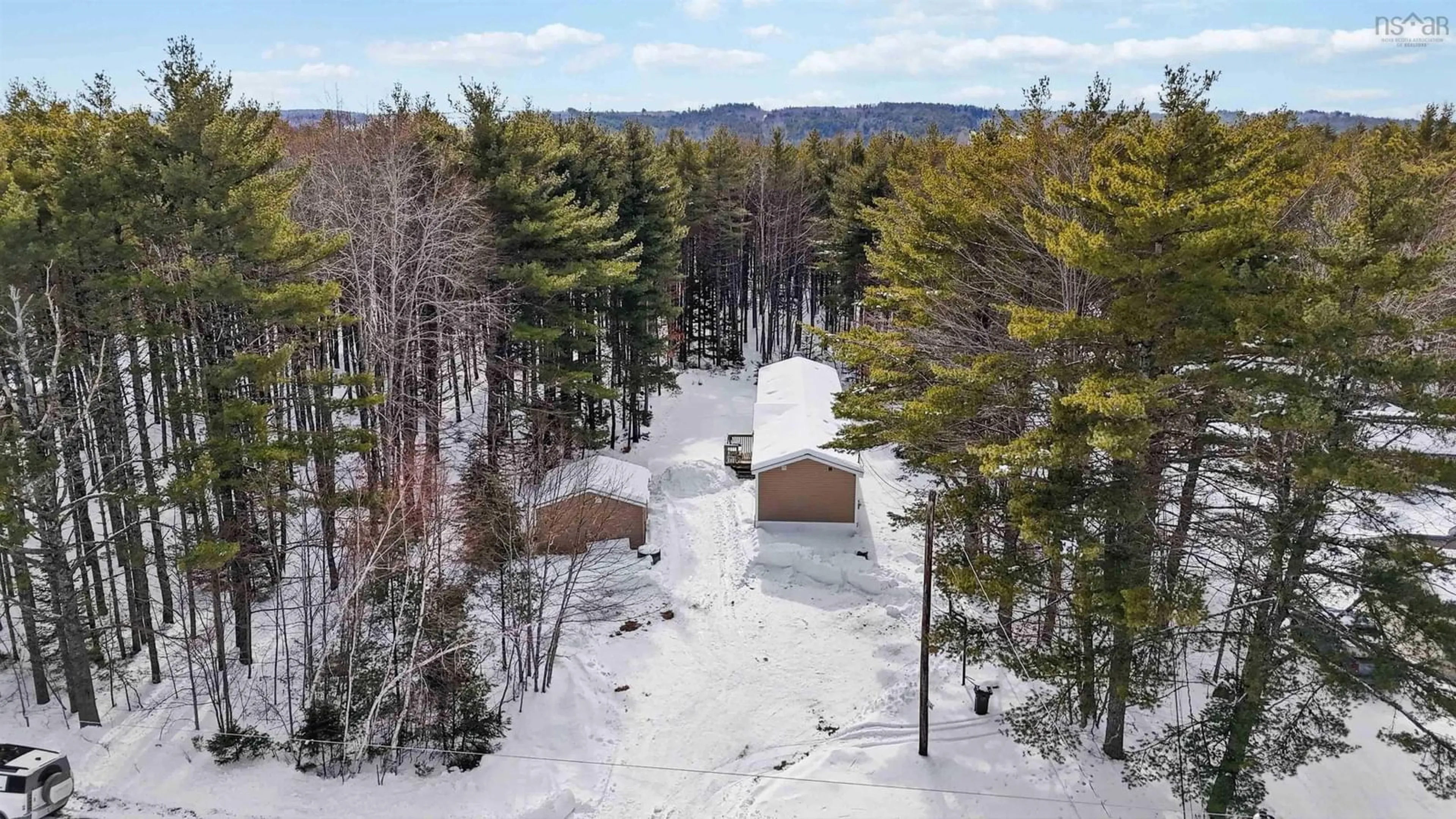 A pic from outside/outdoor area/front of a property/back of a property/a pic from drone, forest/trees view for 103 Hirtle Rd, Dayspring Nova Scotia B4V 5R1
