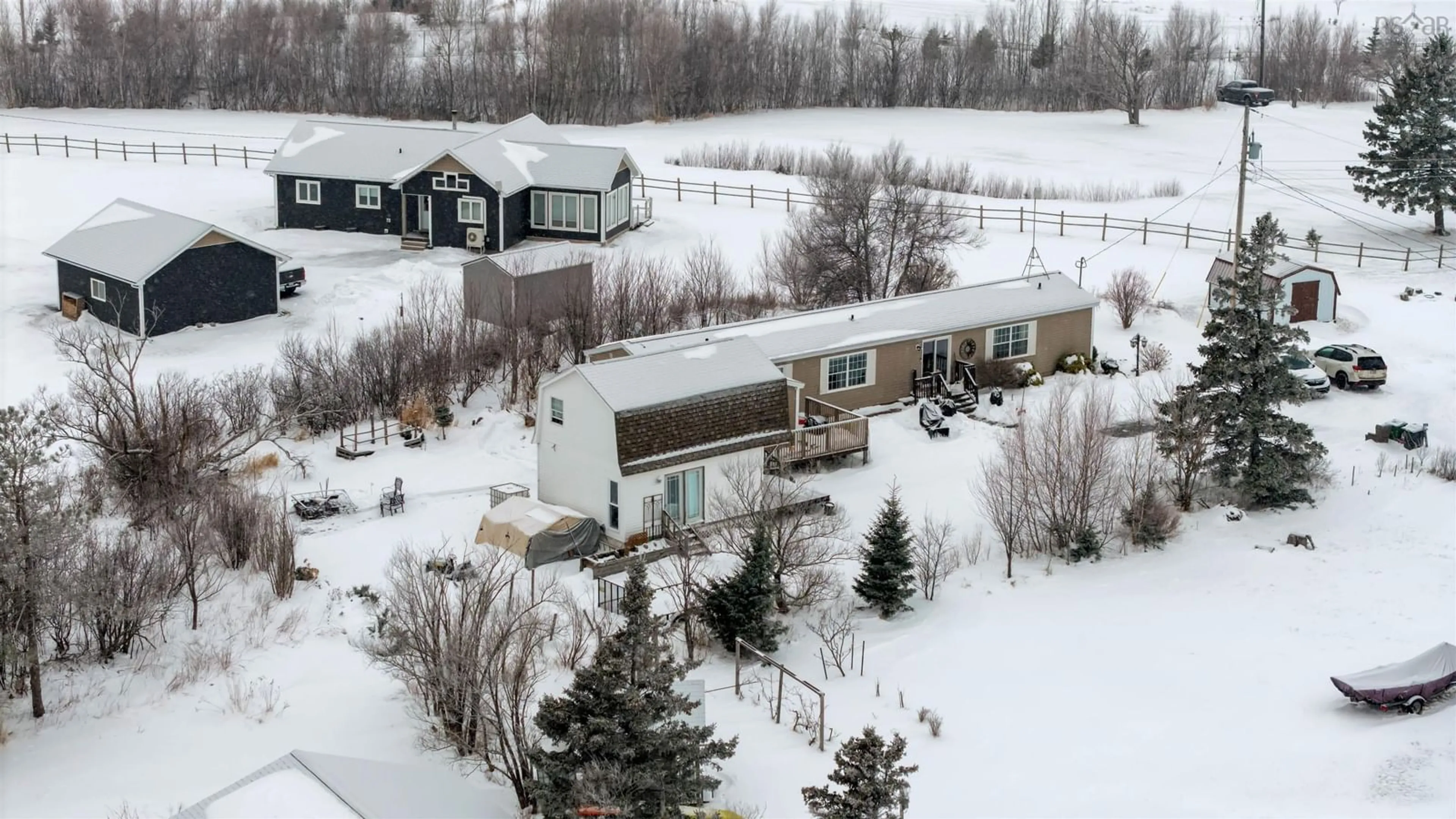 A pic from outside/outdoor area/front of a property/back of a property/a pic from drone, mountain view for 55 Dan R Dr, Pugwash Nova Scotia B0K 1L0