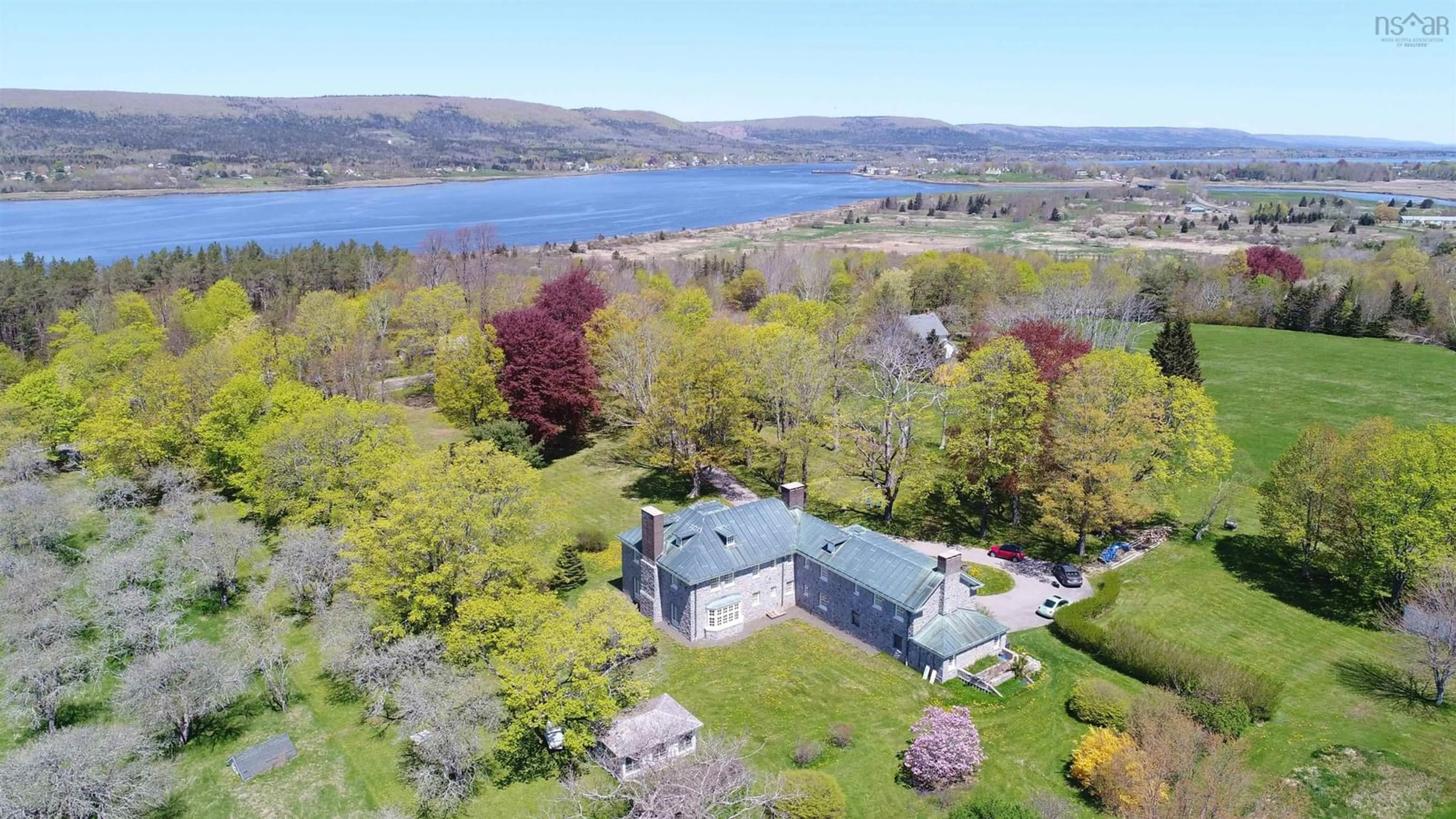 A pic from outside/outdoor area/front of a property/back of a property/a pic from drone, water/lake/river/ocean view for 3746 Highway 1, Allains Creek Nova Scotia B0S 1A0