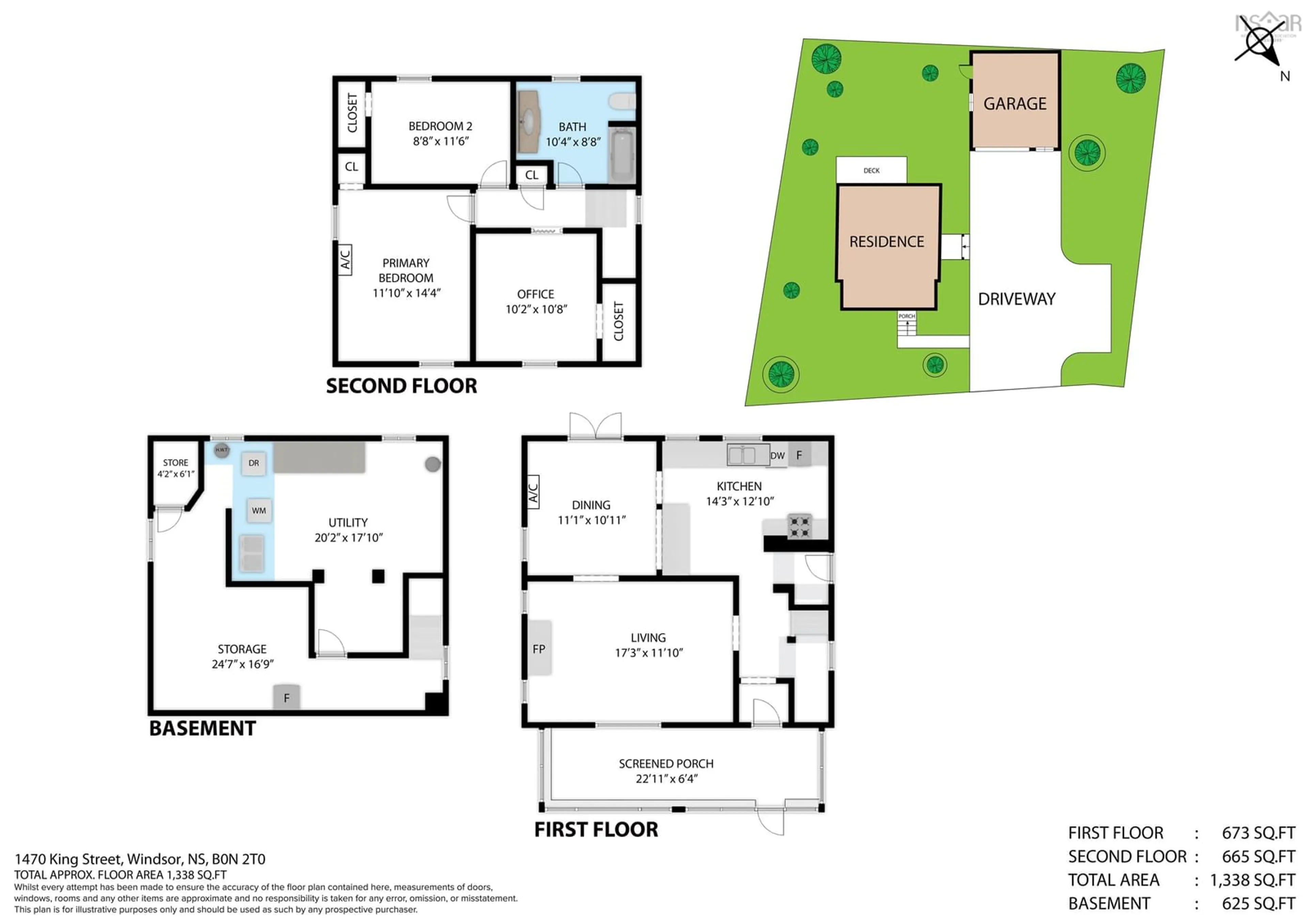 Floor plan for 1470 King St, Nova Scotia Nova Scotia B0N 2T0