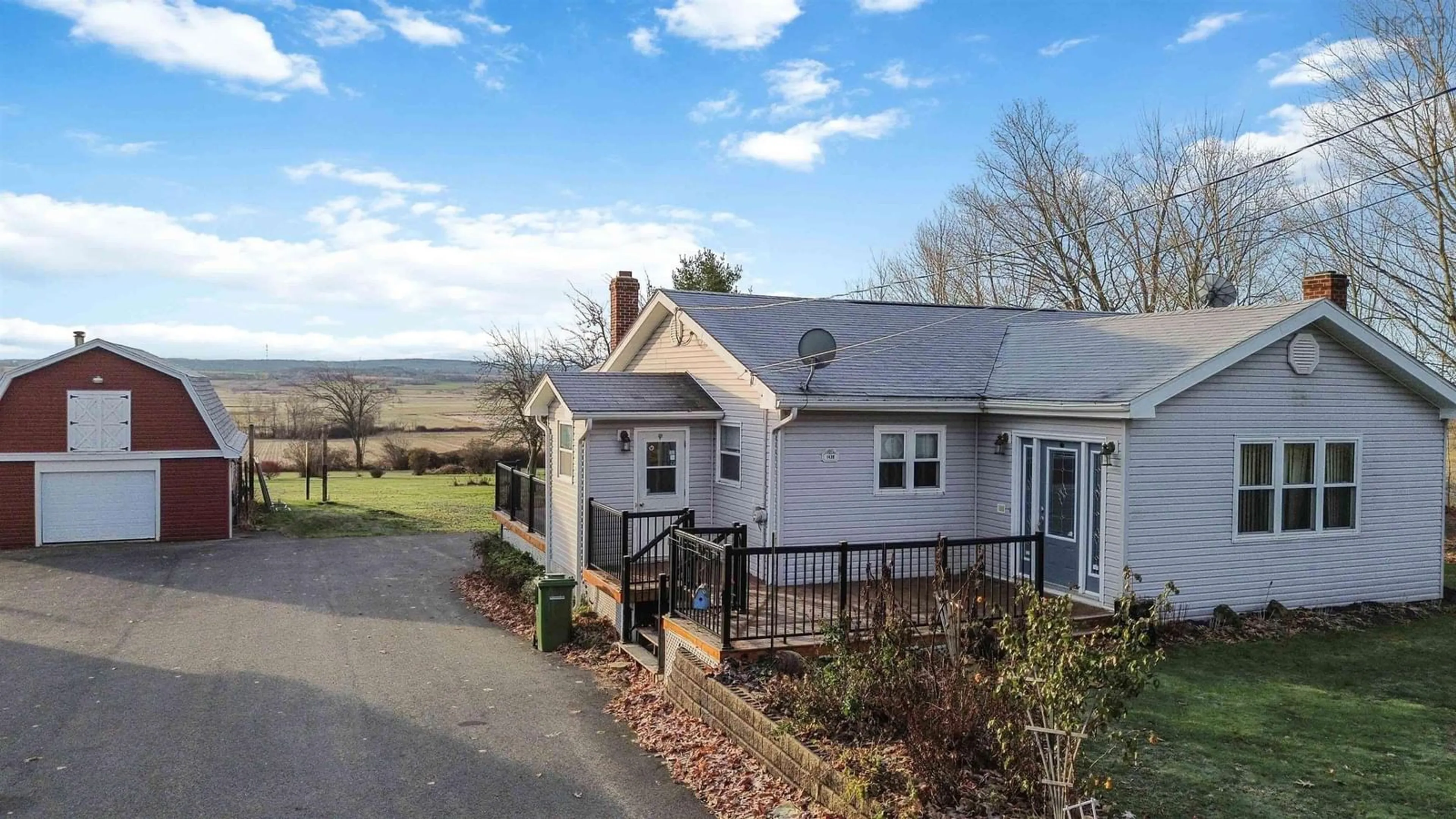 A pic from outside/outdoor area/front of a property/back of a property/a pic from drone, street for 1430 Highway 341 #341, Upper Canard Nova Scotia B0P 1J0