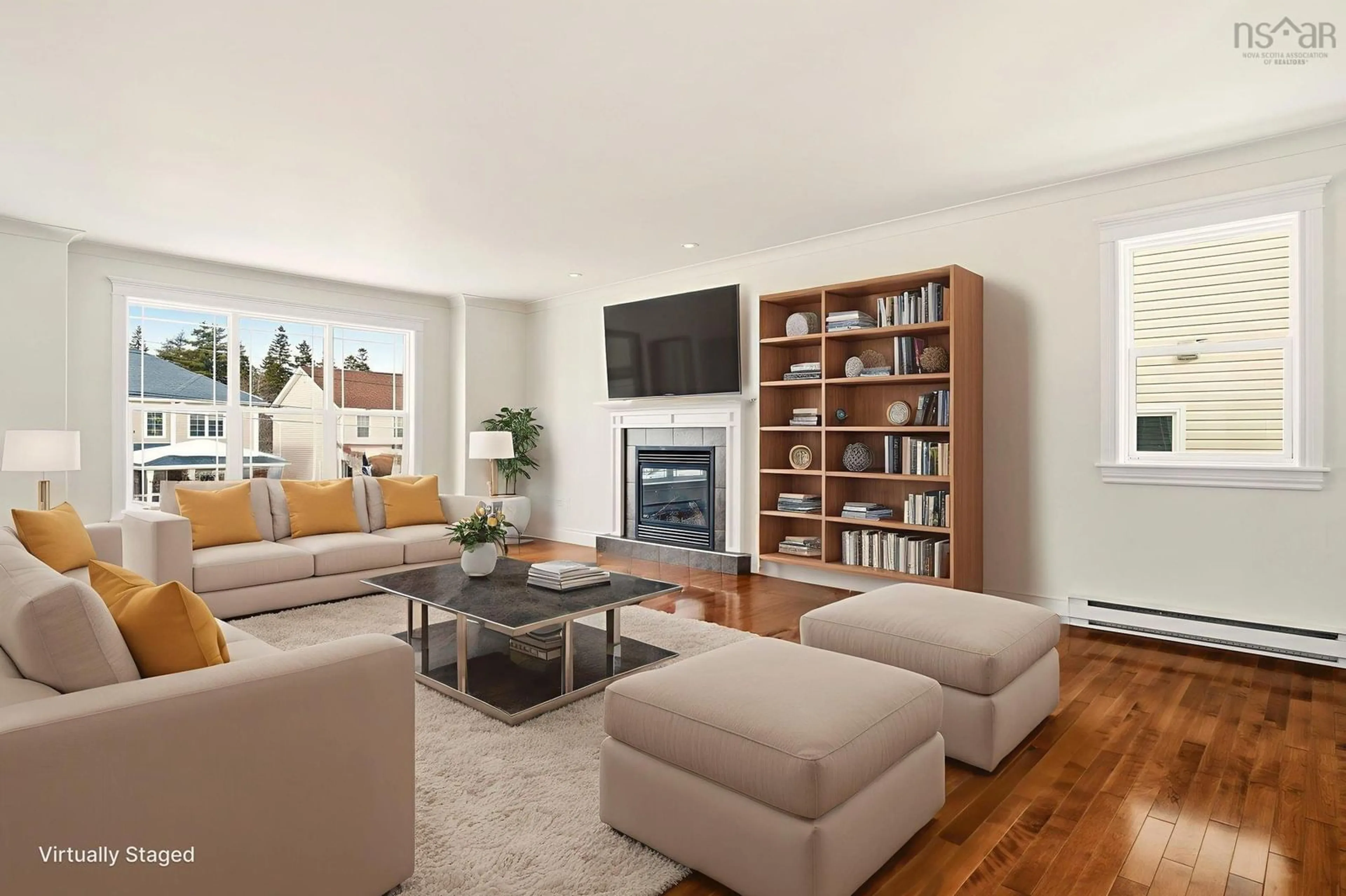 Living room with furniture, wood/laminate floor for 94 Cutter Dr, Halifax Nova Scotia B3M 4W5
