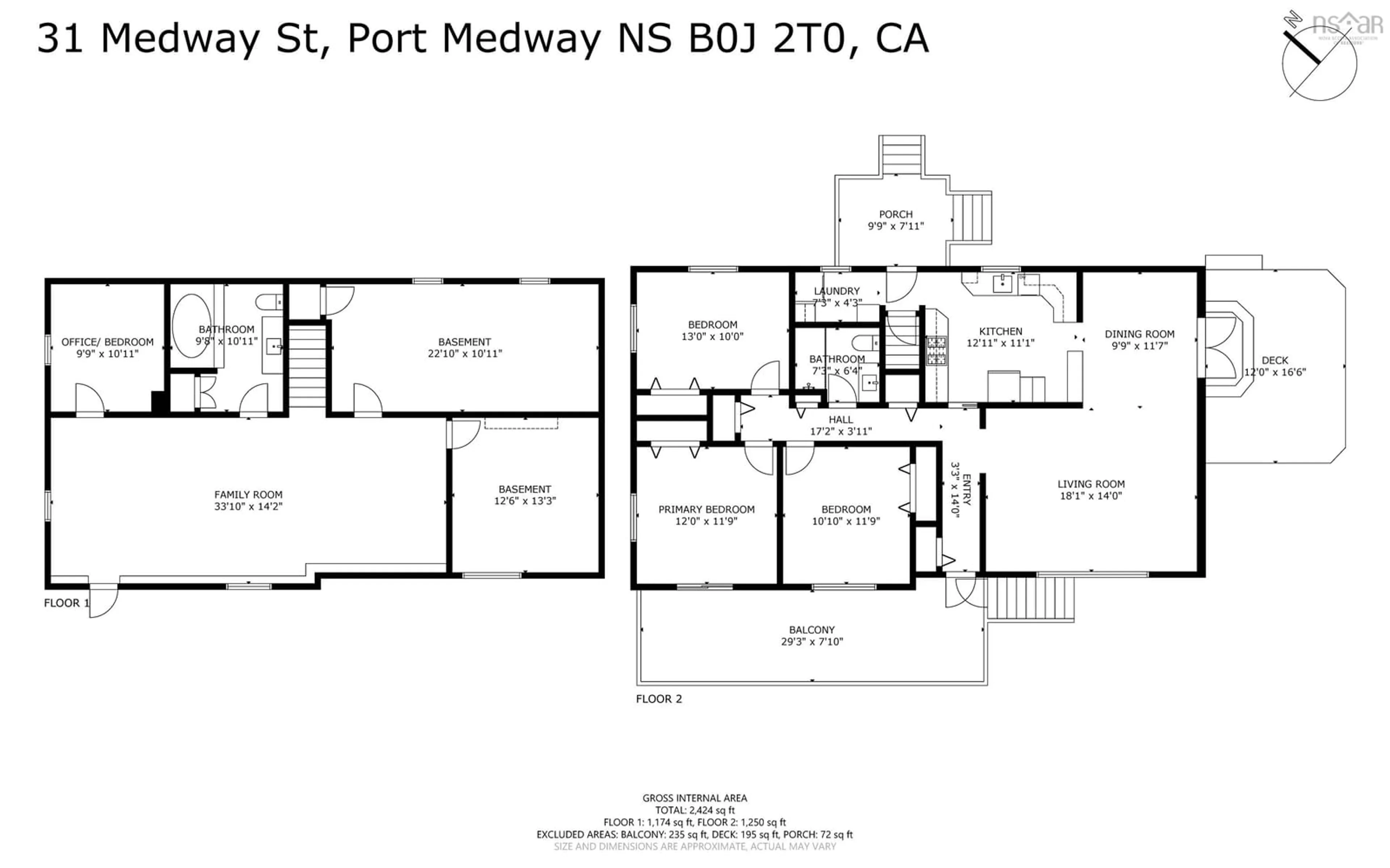 Floor plan for 31 Medway St, Port Medway Nova Scotia B0J 2T0