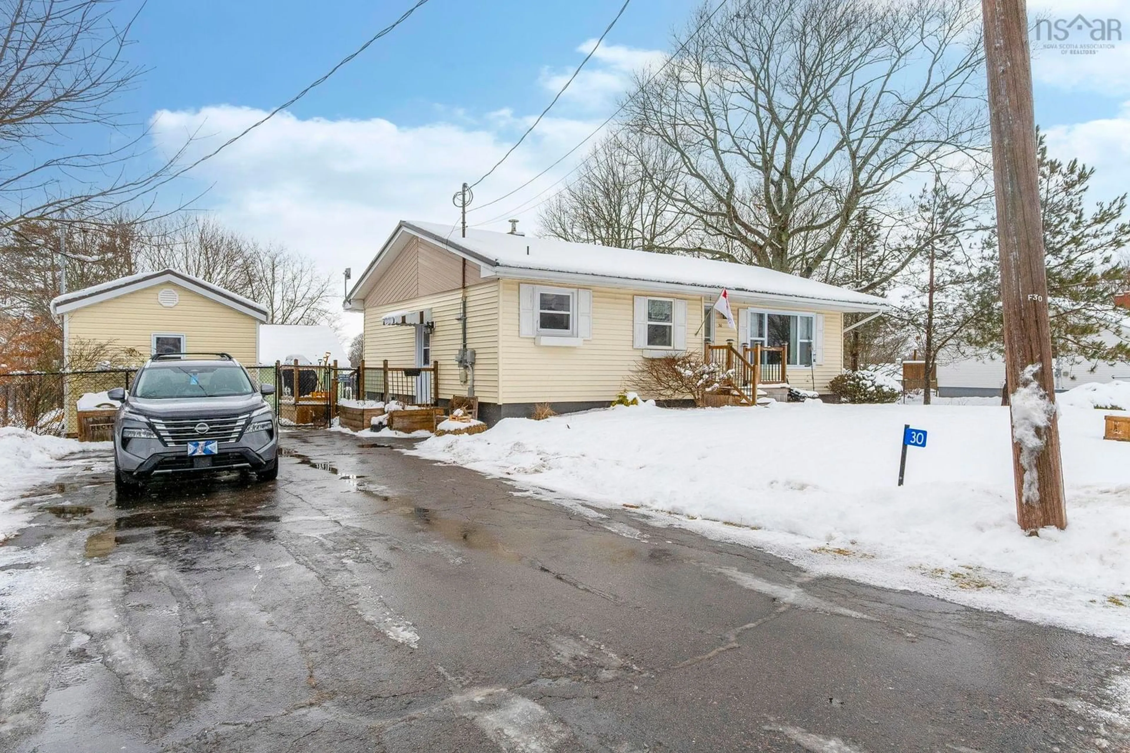 A pic from outside/outdoor area/front of a property/back of a property/a pic from drone, street for 30 Hillside Ave, Bible Hill Nova Scotia B2N 4K8