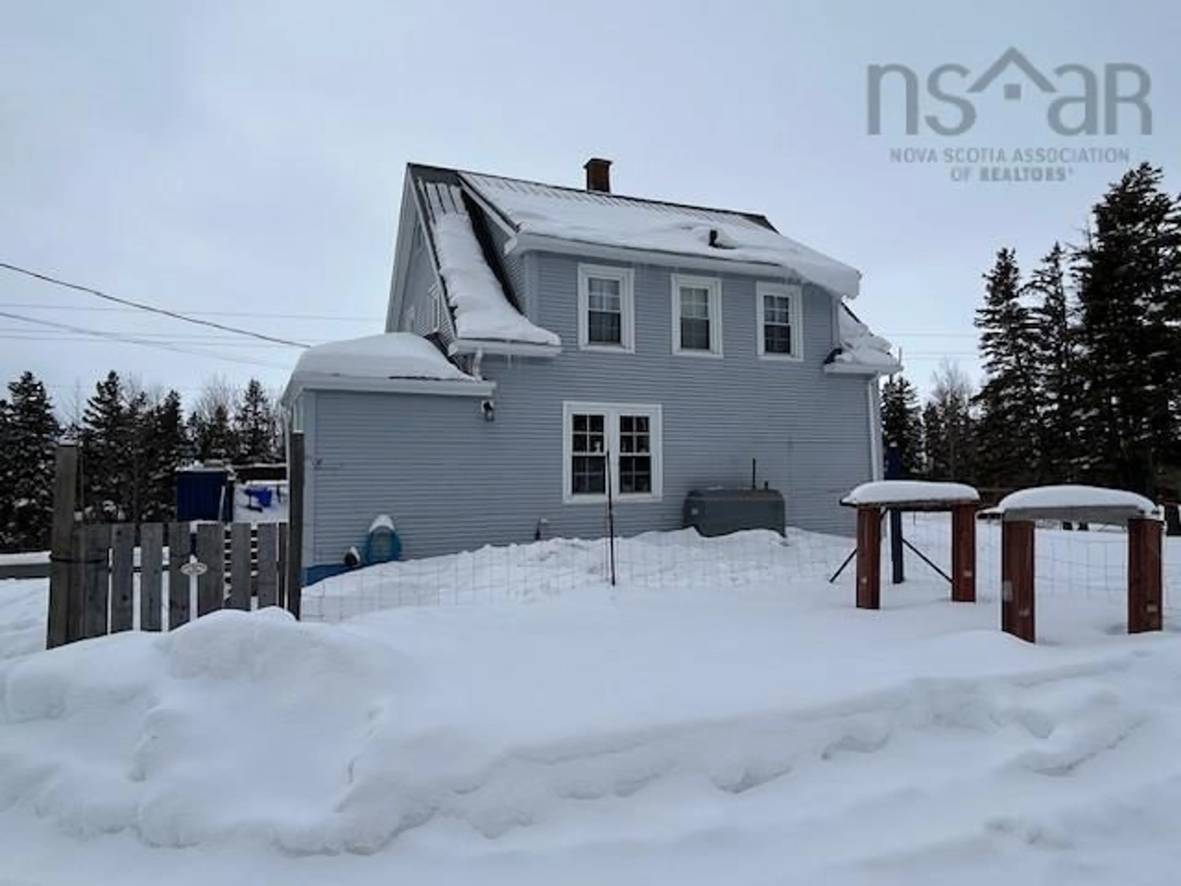 A pic from outside/outdoor area/front of a property/back of a property/a pic from drone, street for 1922 Highway 19, Creignish Nova Scotia B9A 1C3