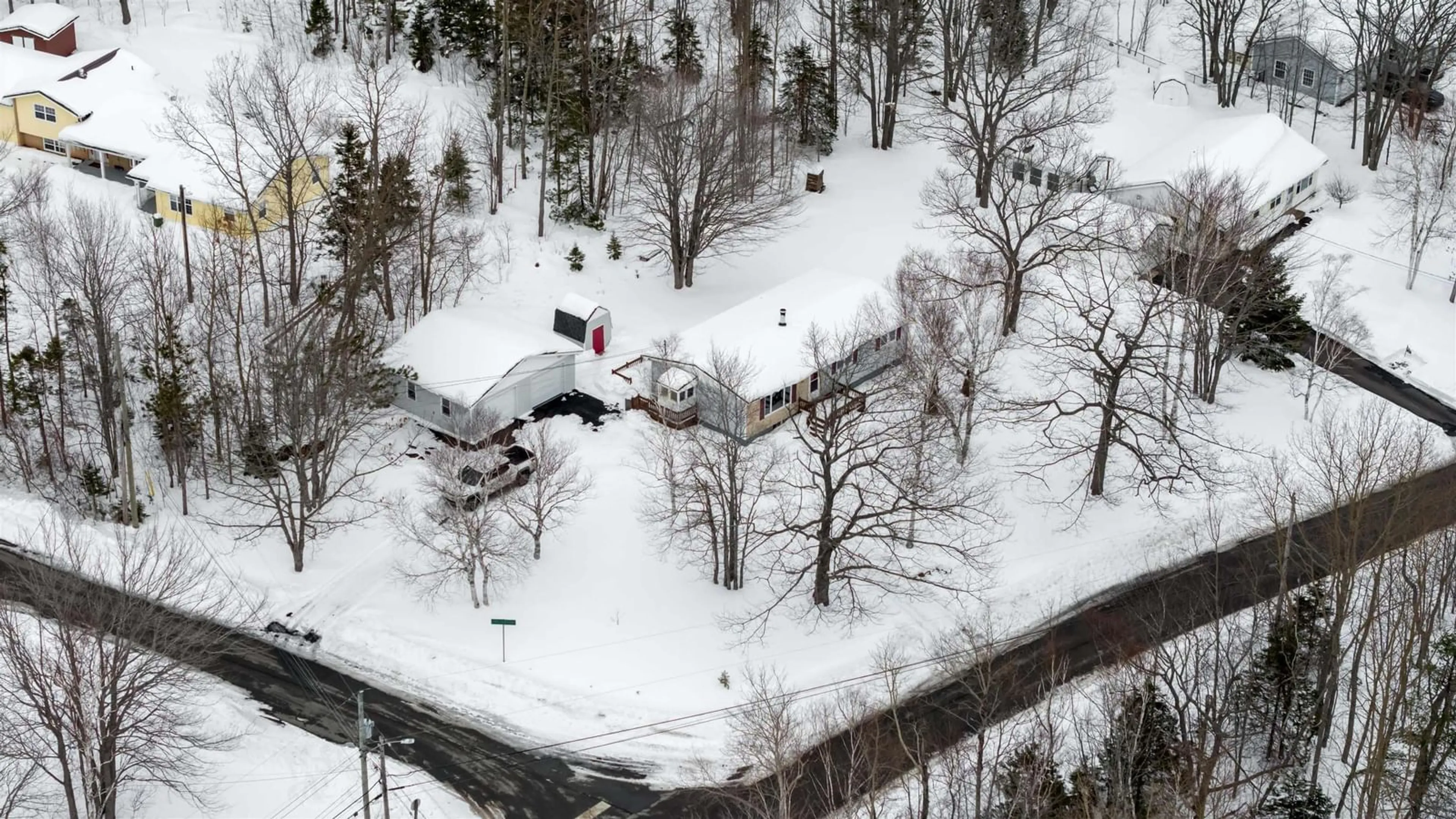 A pic from outside/outdoor area/front of a property/back of a property/a pic from drone, street for 73 Westview Dr, Mount William Nova Scotia B2H 5C6