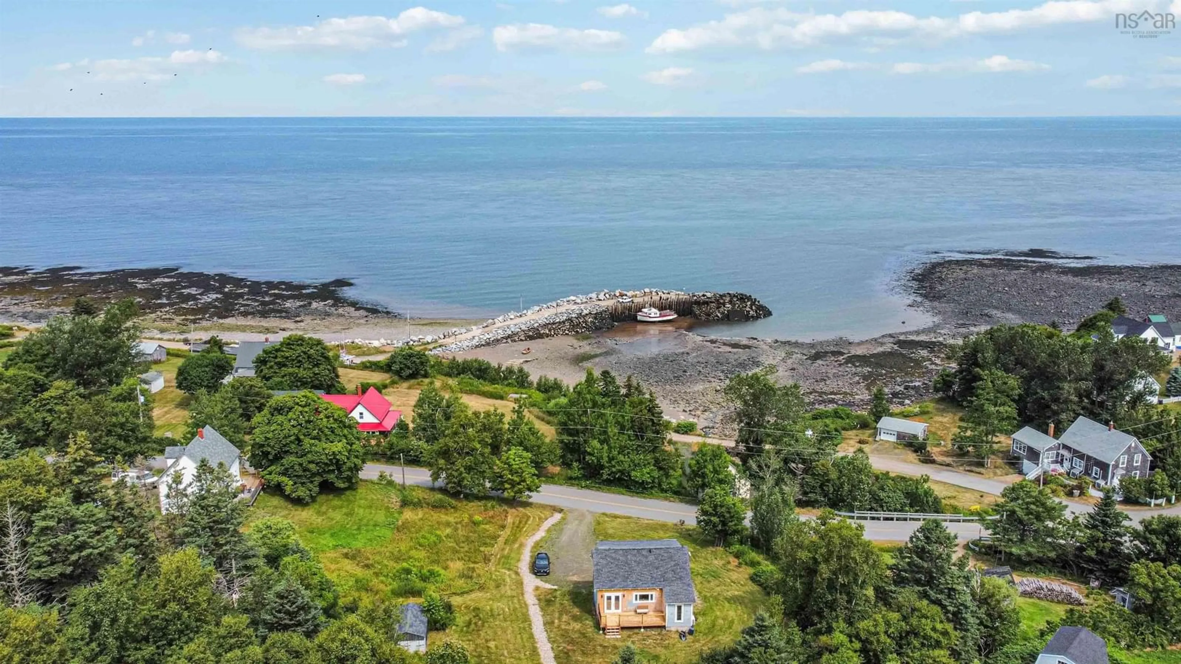 A pic from outside/outdoor area/front of a property/back of a property/a pic from drone, water/lake/river/ocean view for 866 Brinton Rd, Port Lorne Nova Scotia B0S 1R0