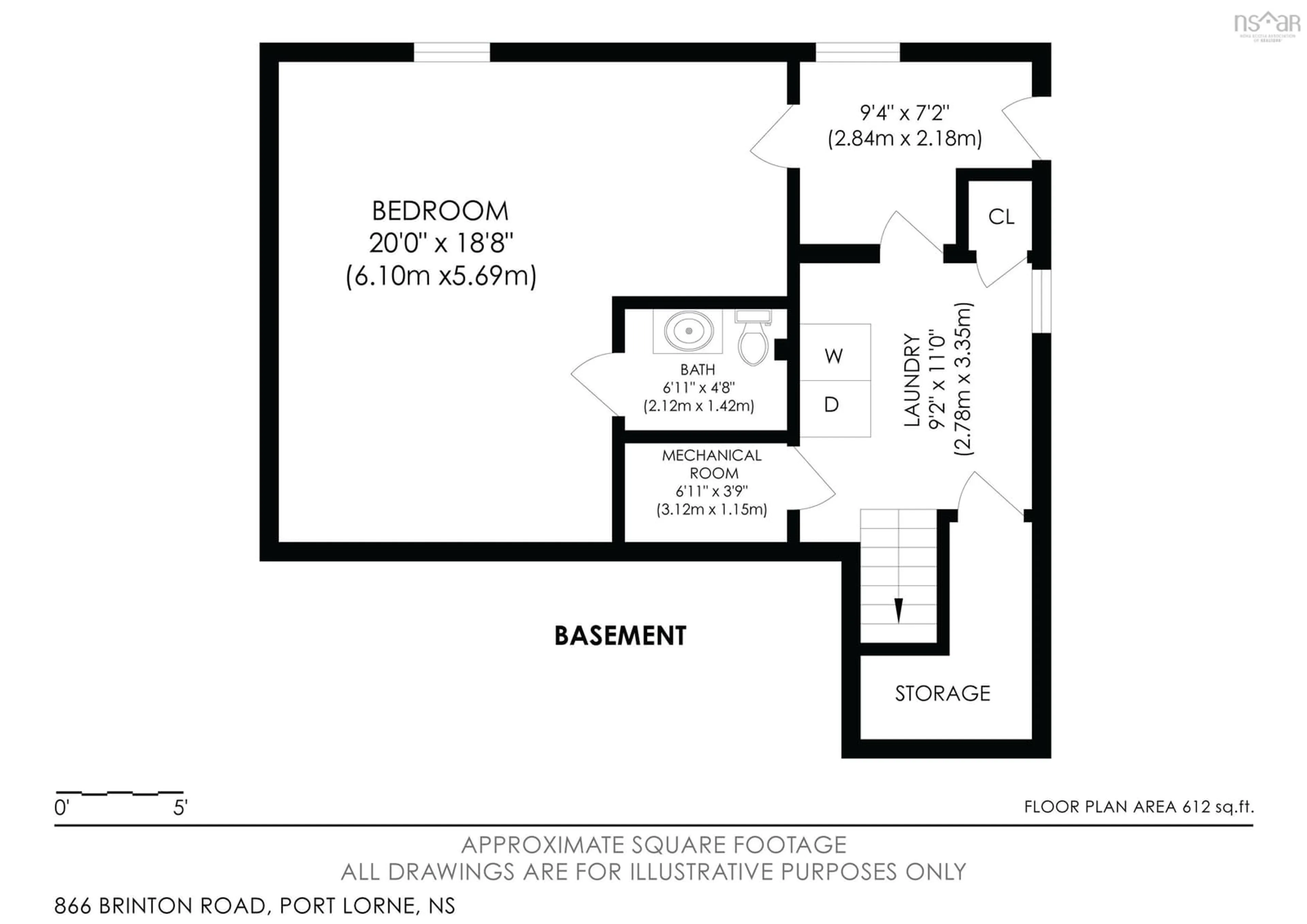 Floor plan for 866 Brinton Rd, Port Lorne Nova Scotia B0S 1R0