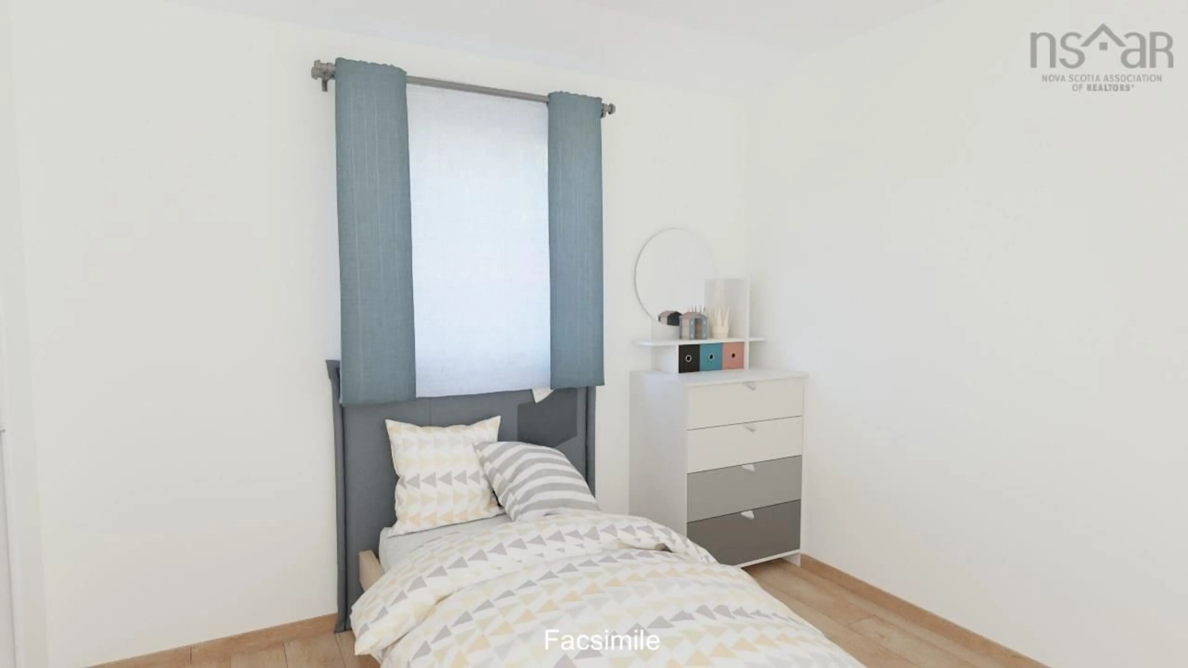 Bedroom with bed, wood/laminate floor for Irwin Lake Rd, Hilden Nova Scotia B0N 1C0