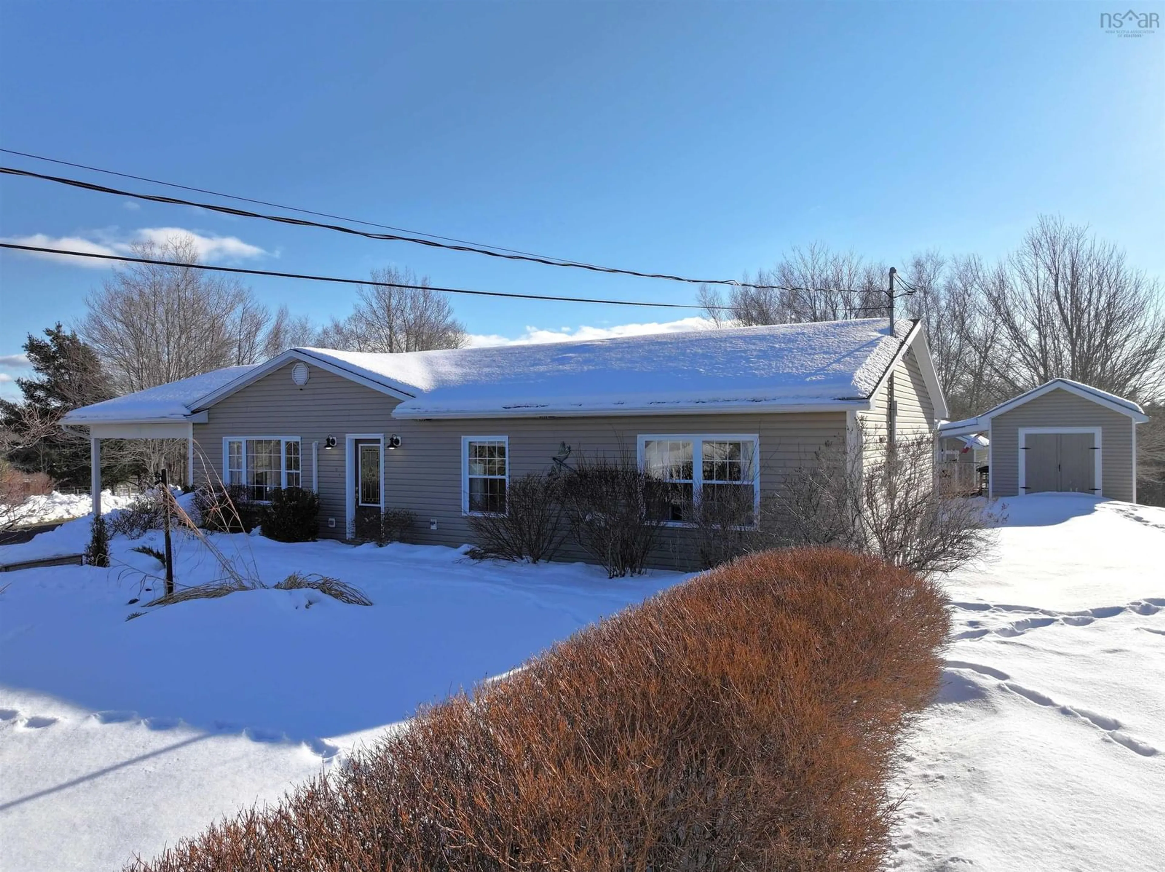 A pic from outside/outdoor area/front of a property/back of a property/a pic from drone, street for 67 Lester Getson Rd, Wileville Nova Scotia B4V 5J8