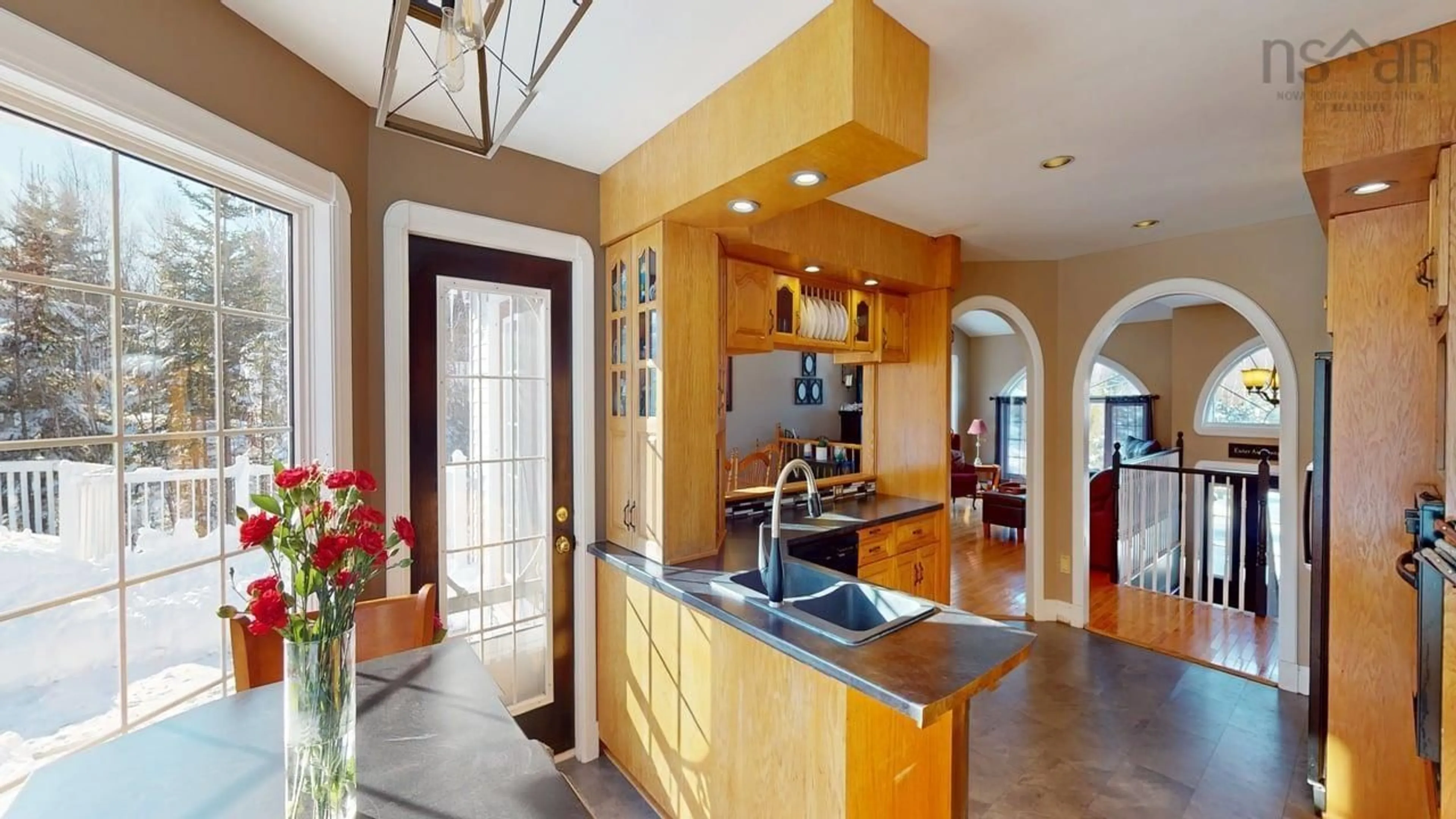 Open concept kitchen, ceramic/tile floor for 55 Pleasant Dr, Lyons Brook Nova Scotia B0K 1H0