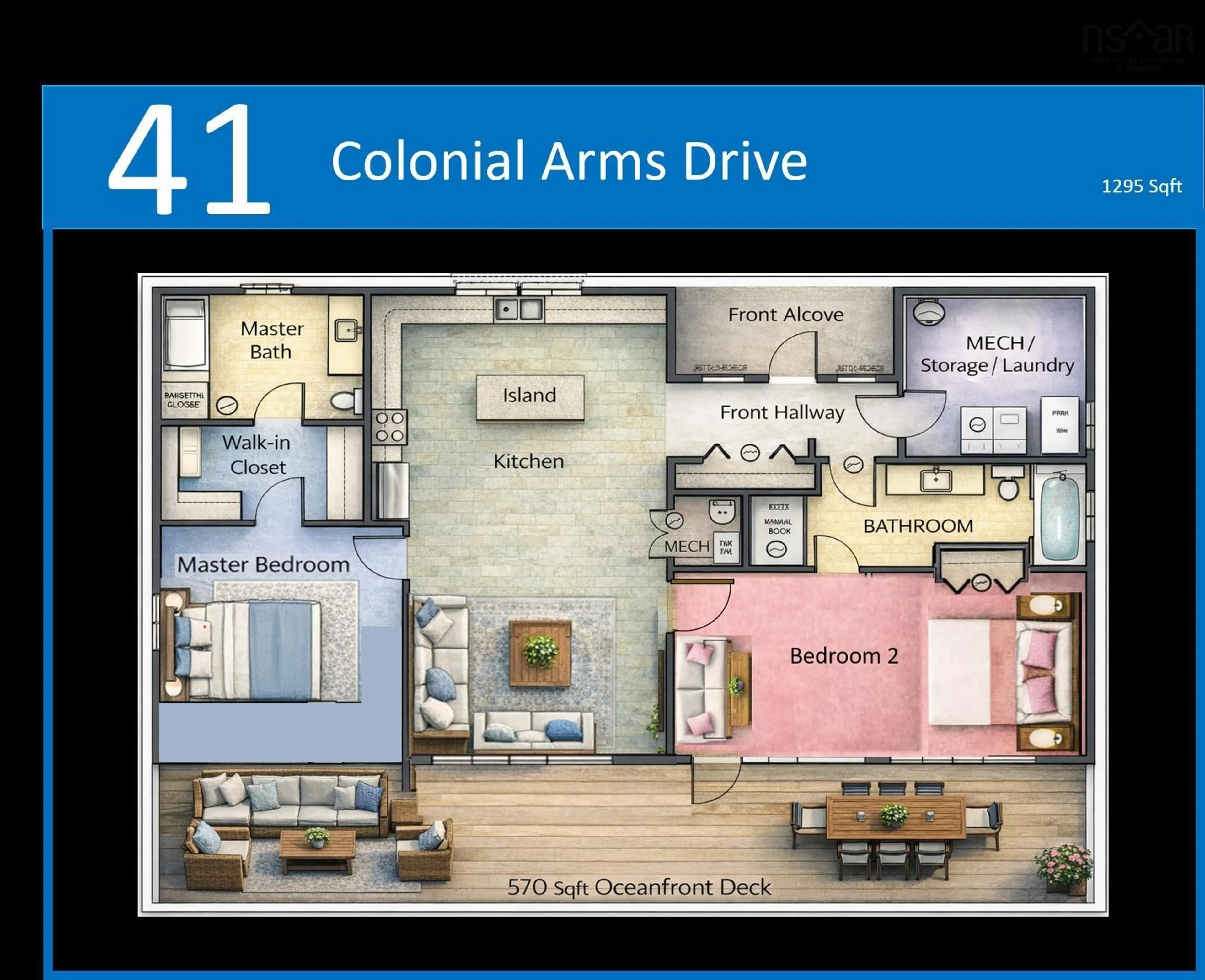 Floor plan for 41 Colonial Arms Drive, Deep Brook Nova Scotia B0S 1J0