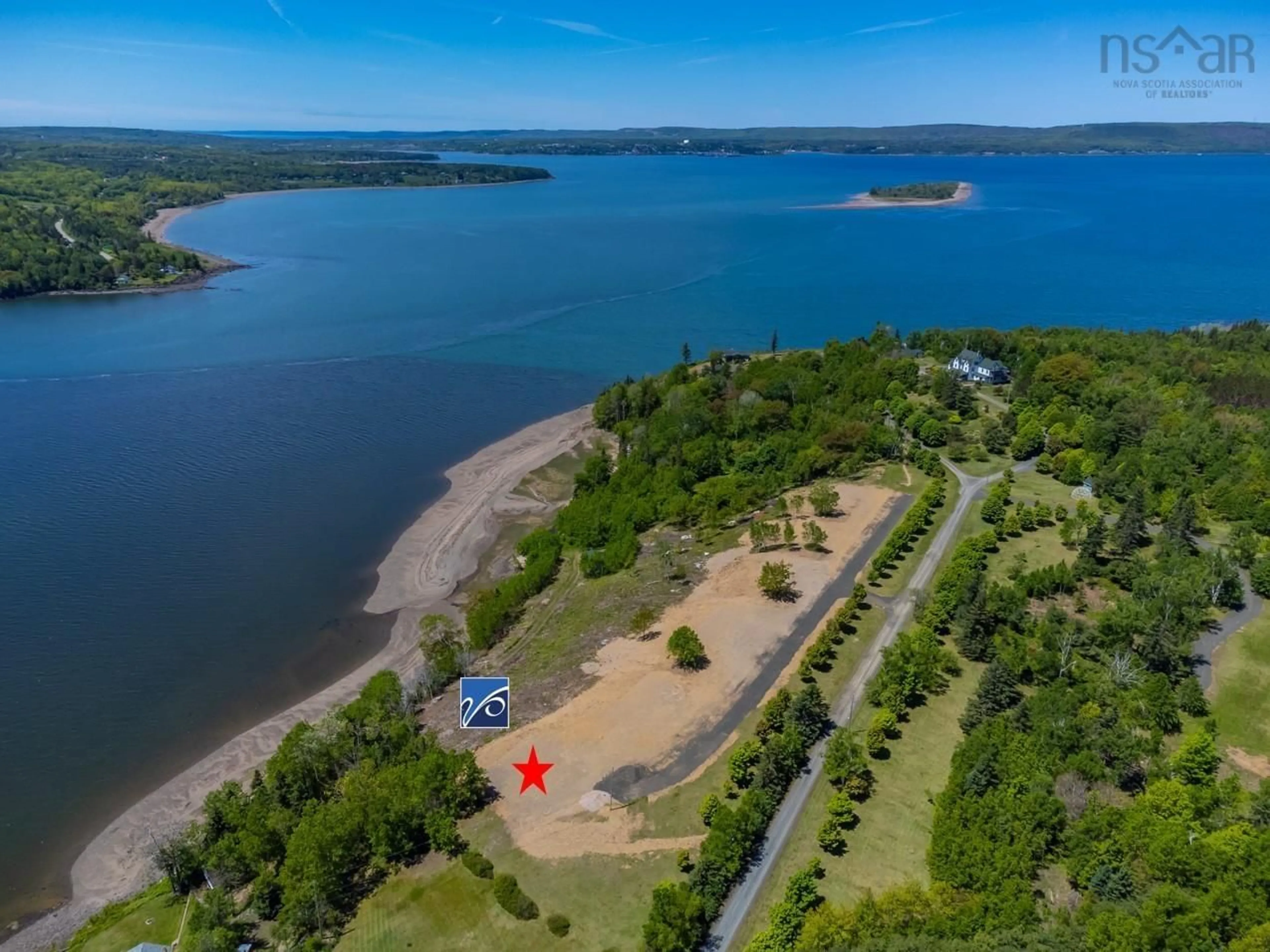 A pic from outside/outdoor area/front of a property/back of a property/a pic from drone, water/lake/river/ocean view for 41 Colonial Arms Drive, Deep Brook Nova Scotia B0S 1J0