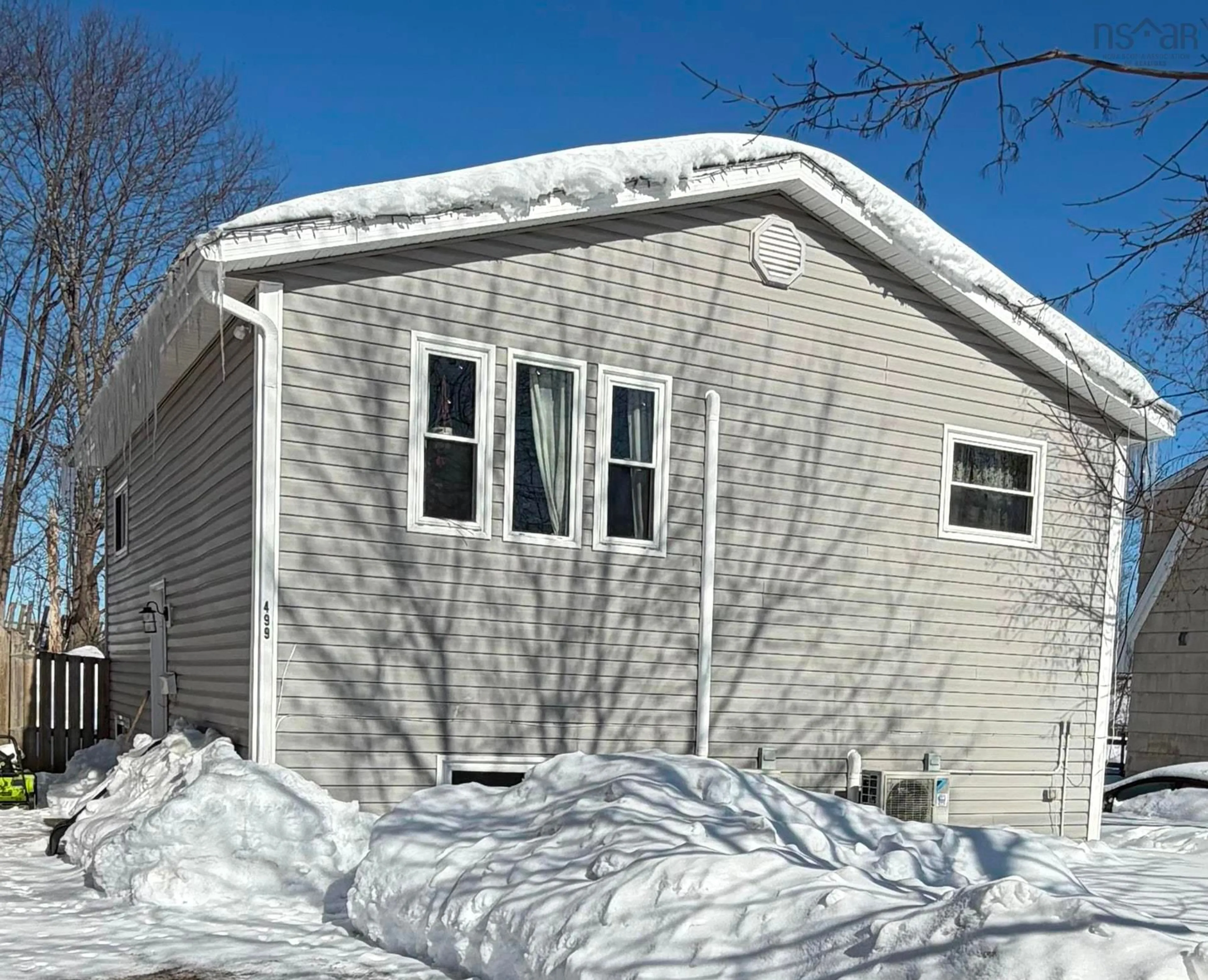 Home with vinyl exterior material, street for 499 Birch Street, New Glasgow Nova Scotia B2H 1Y2