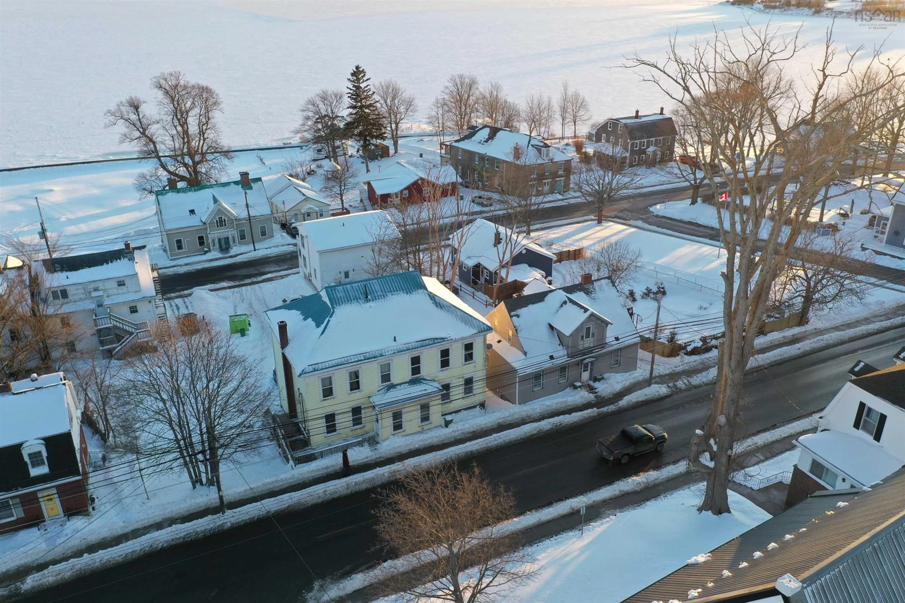 A pic from outside/outdoor area/front of a property/back of a property/a pic from drone, city buildings view from balcony for 133 Church St, Pictou Nova Scotia B0K 1H0