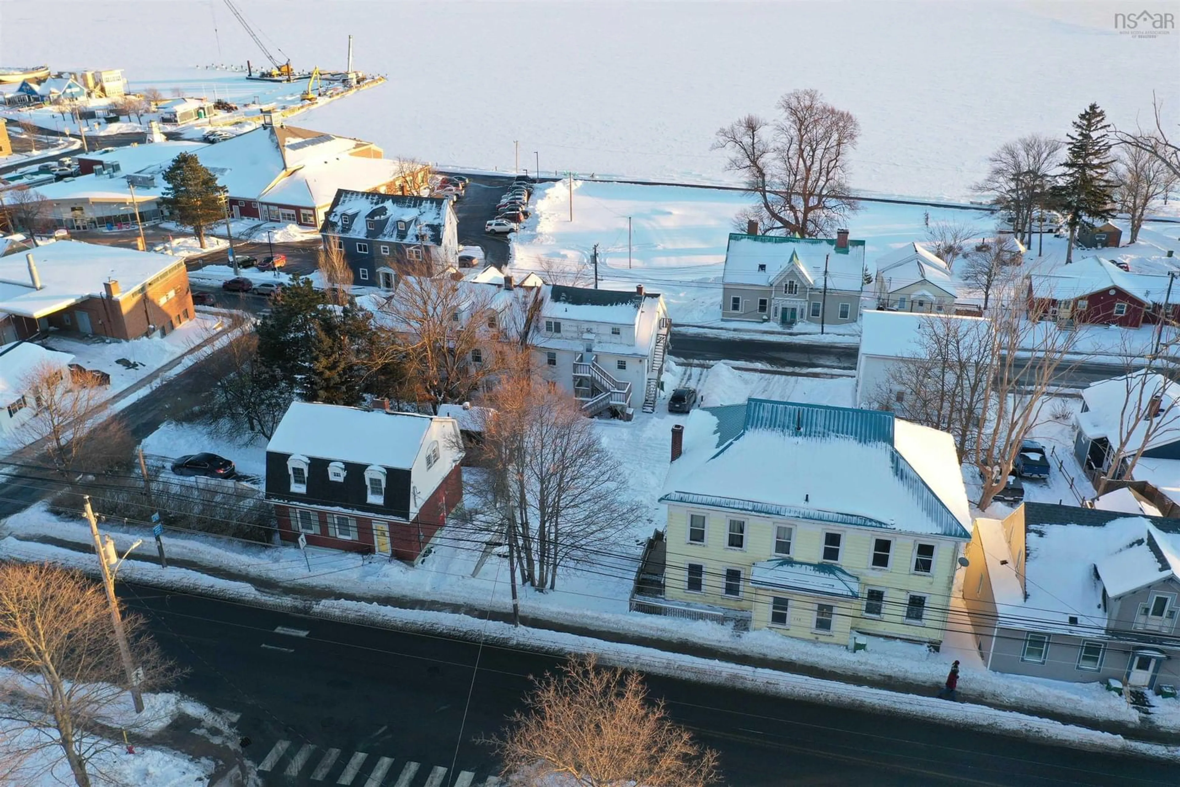 A pic from outside/outdoor area/front of a property/back of a property/a pic from drone, city buildings view from balcony for 133 Church St, Pictou Nova Scotia B0K 1H0