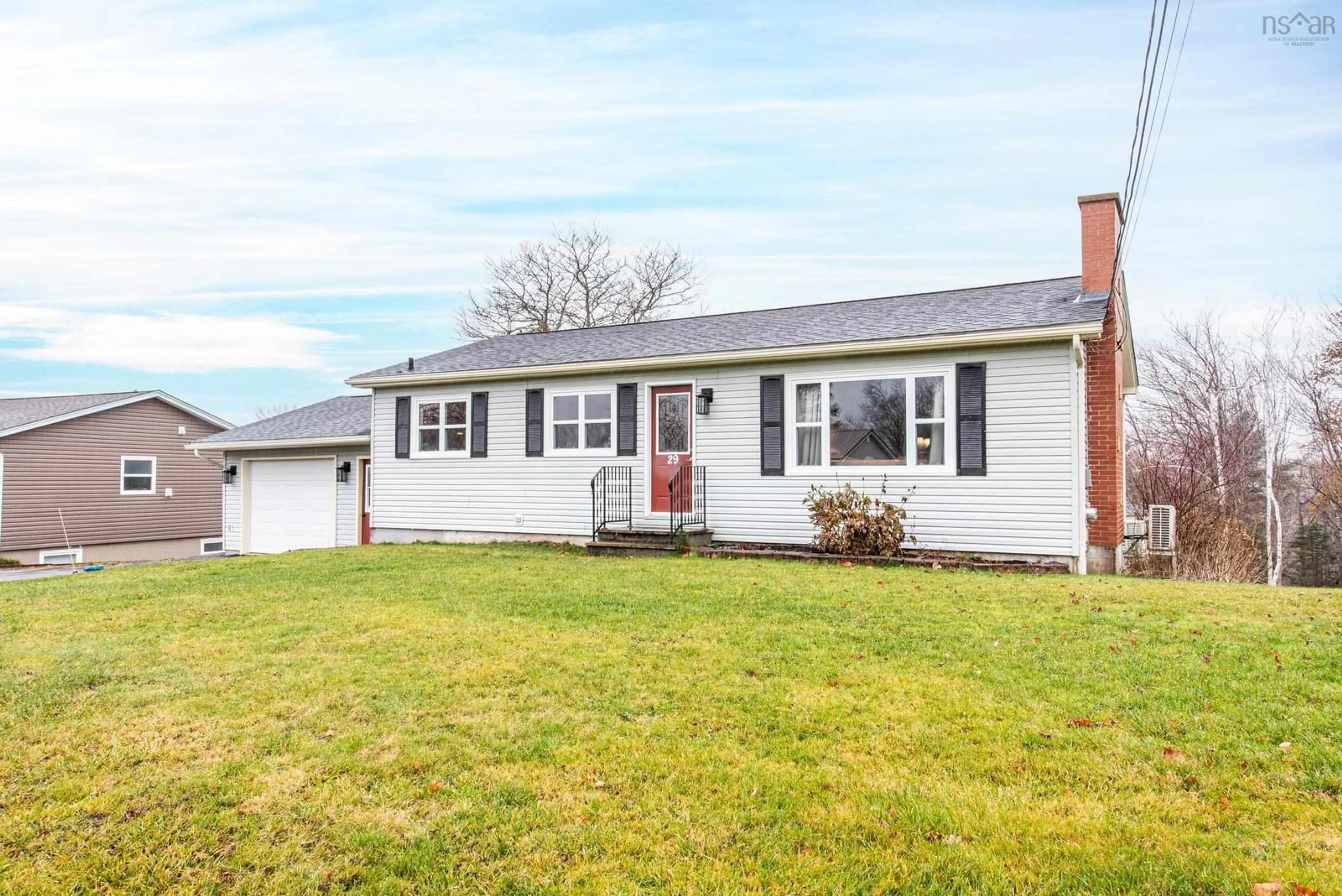 Home with vinyl exterior material, street for 29 Mandaville Dr, Upper Sackville Nova Scotia B4E 3C7