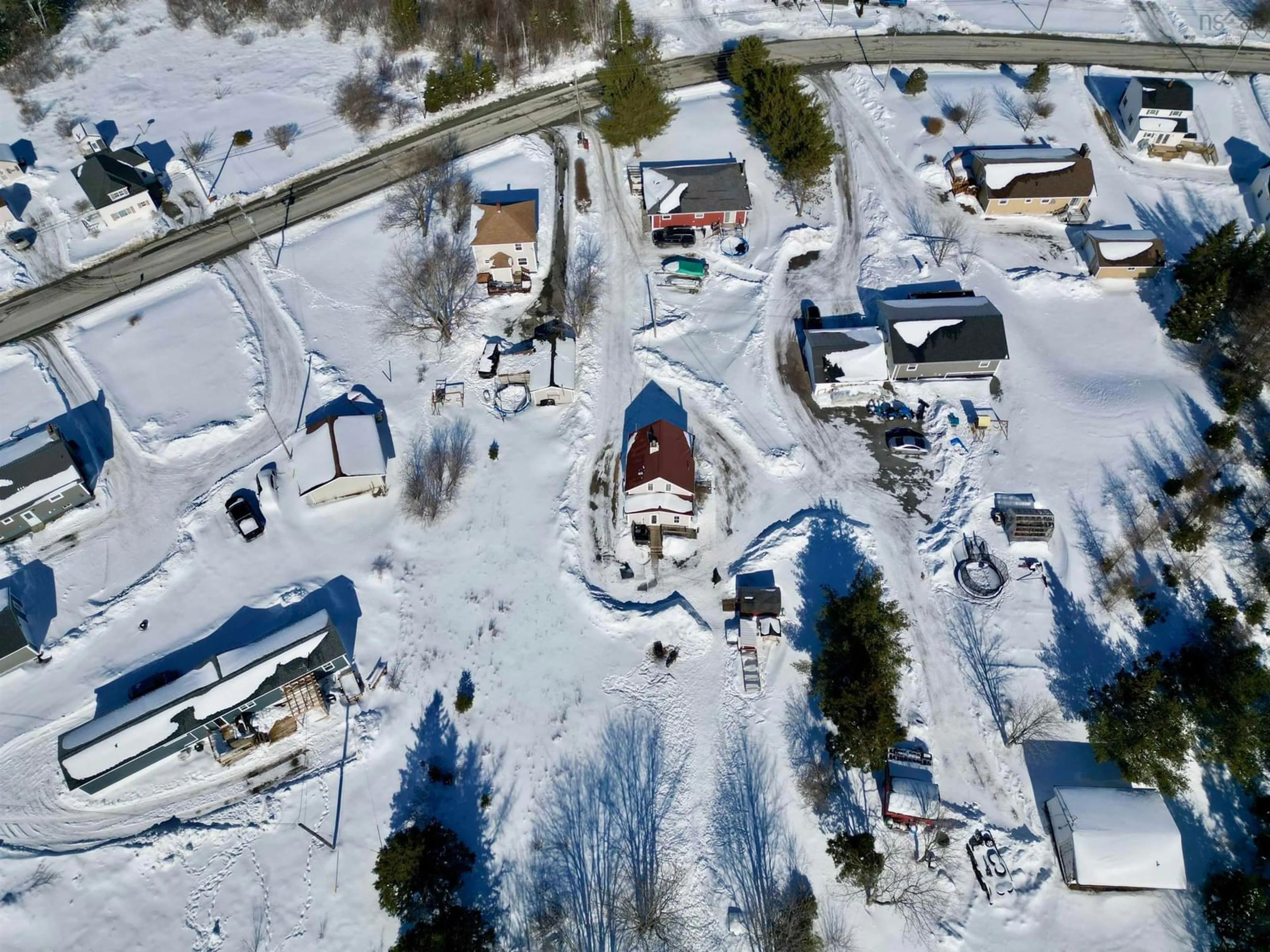 A pic from outside/outdoor area/front of a property/back of a property/a pic from drone, street for 85 Highway 320, Grande Anse Nova Scotia B0E 1V0