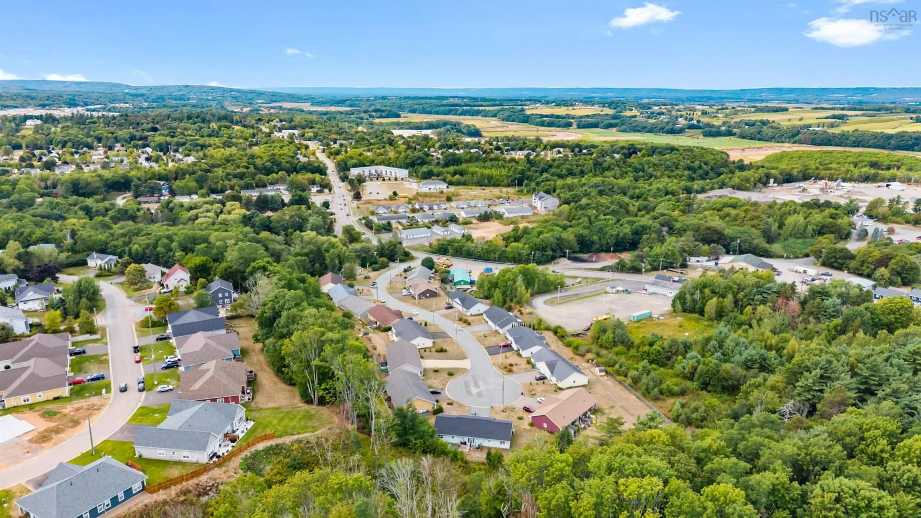 A pic from outside/outdoor area/front of a property/back of a property/a pic from drone, mountain view for 42 Kimbrough Crt, Greenwich Nova Scotia B4P 2R2