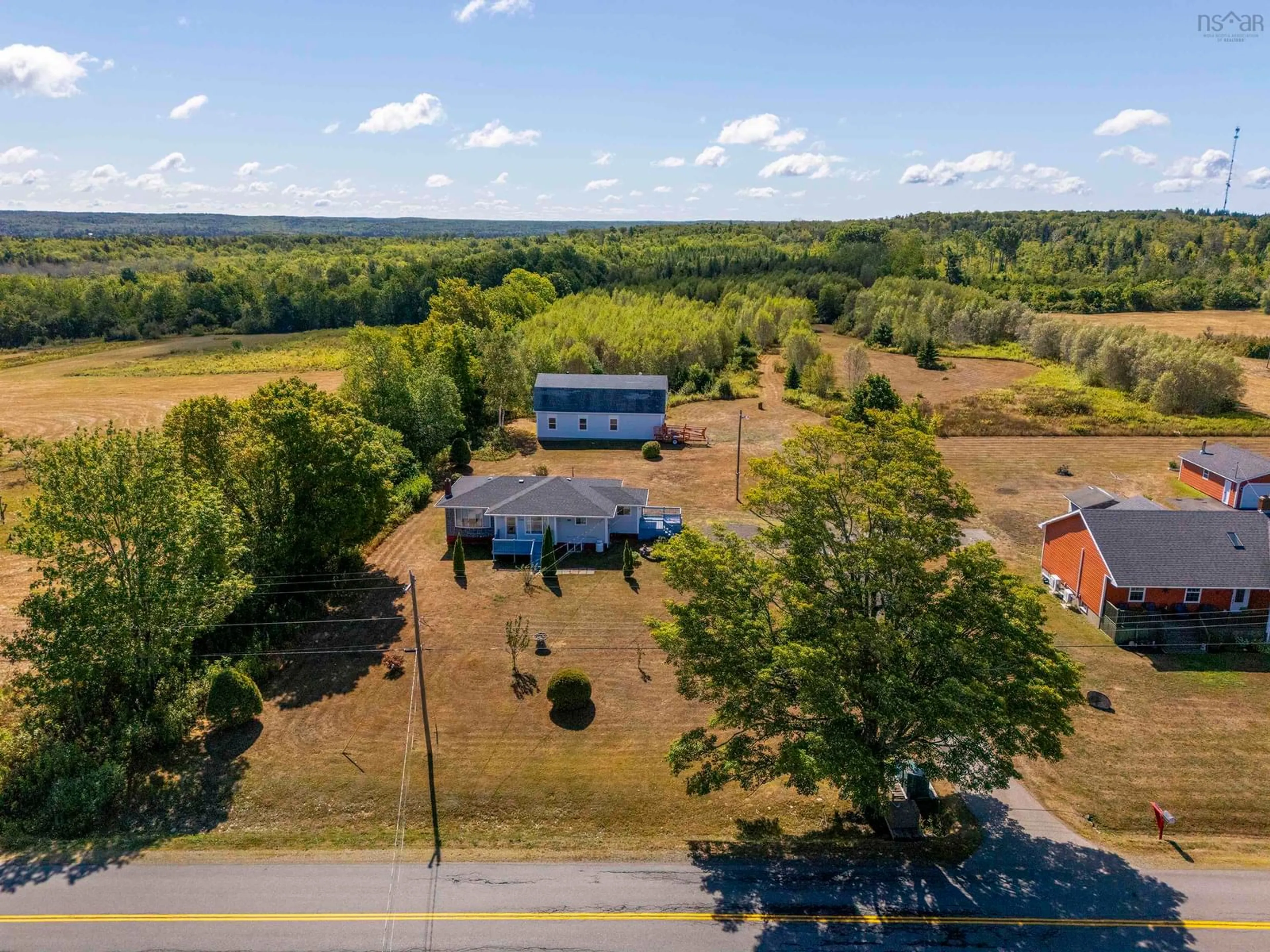 A pic from outside/outdoor area/front of a property/back of a property/a pic from drone, unknown for 1084 Ridge Rd, North Range Nova Scotia B0W 1H0
