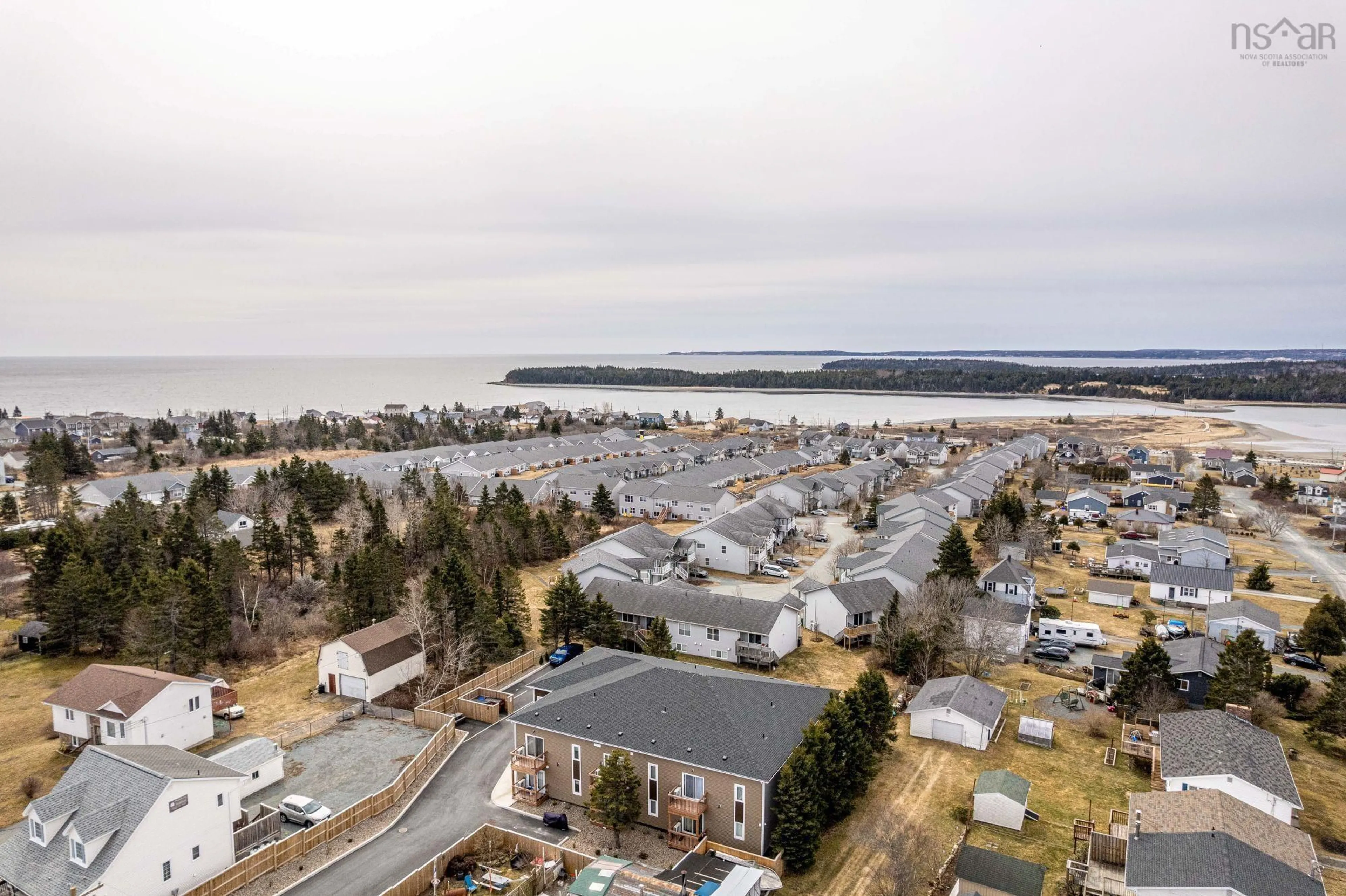 A pic from outside/outdoor area/front of a property/back of a property/a pic from drone, water/lake/river/ocean view for 111 Cow Bay Rd, Eastern Passage Nova Scotia B3G 1A3