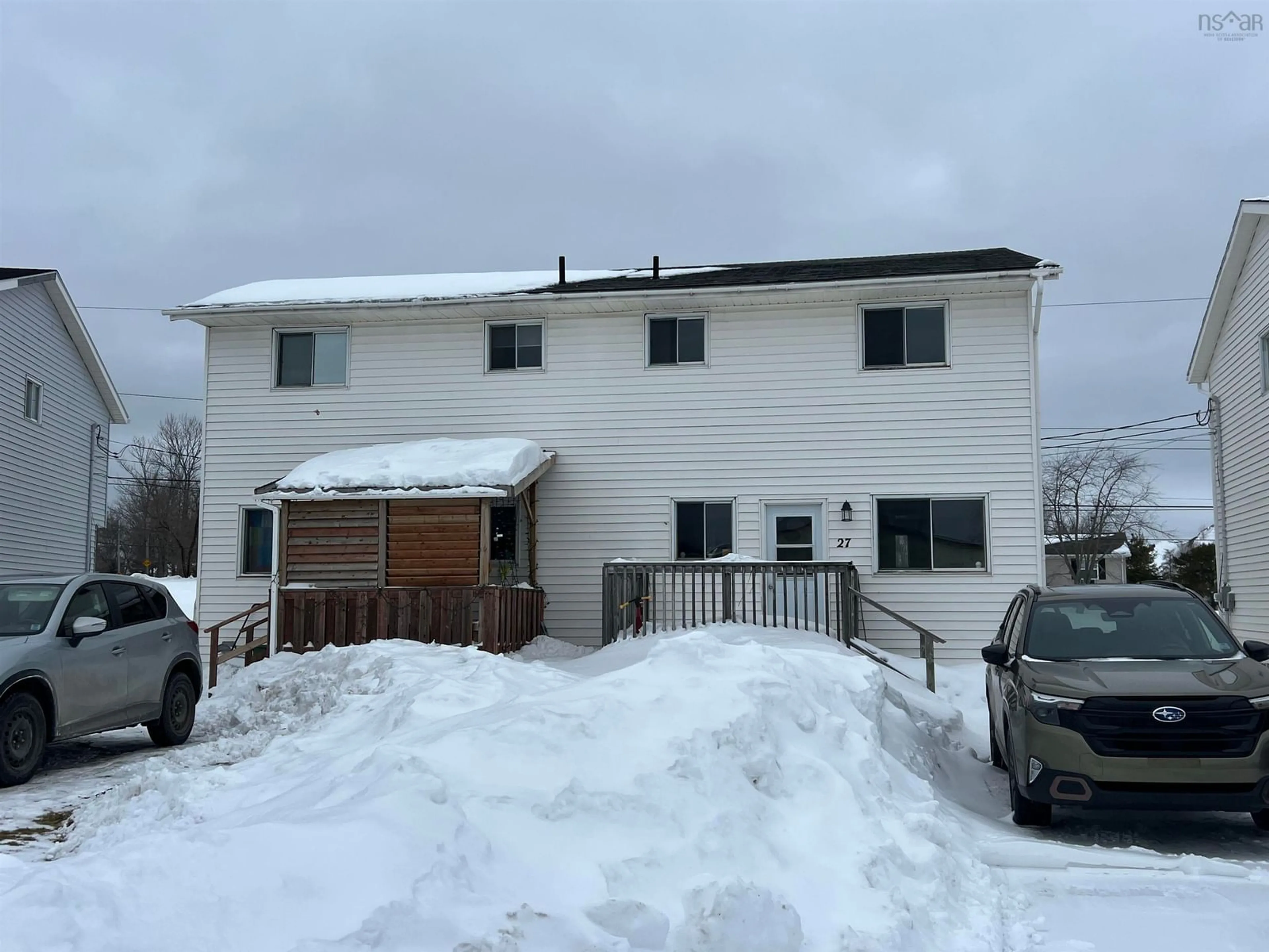 A pic from outside/outdoor area/front of a property/back of a property/a pic from drone, building for 27/29 Browns Row, Stellarton Nova Scotia B0K 1S0