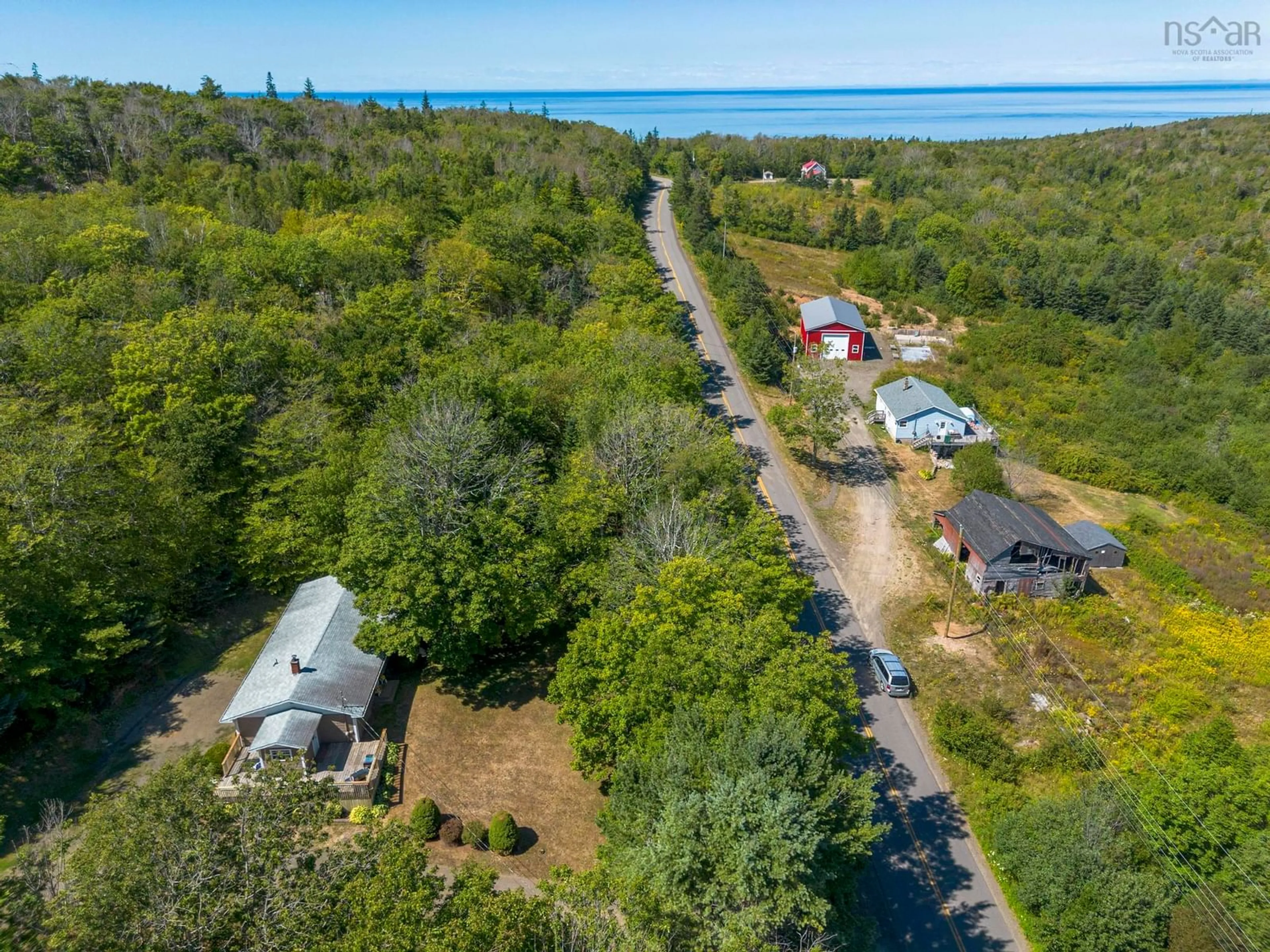 A pic from outside/outdoor area/front of a property/back of a property/a pic from drone, water/lake/river/ocean view for 1037 Culloden Rd, Mount Pleasant Nova Scotia B0V 1A0