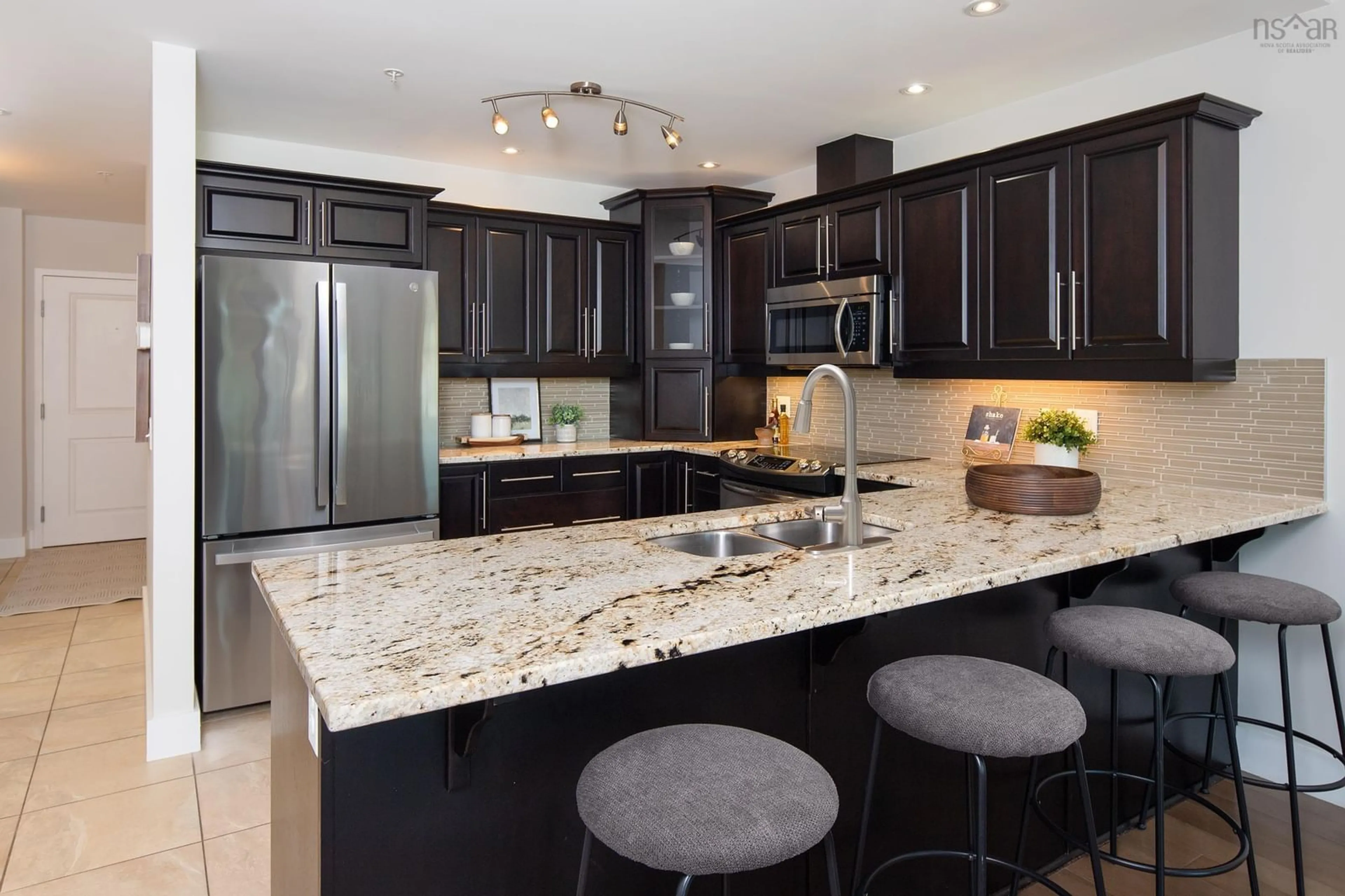 Contemporary kitchen, ceramic/tile floor for 220 Waterfront Dr #208, Bedford Nova Scotia B4A 0H3