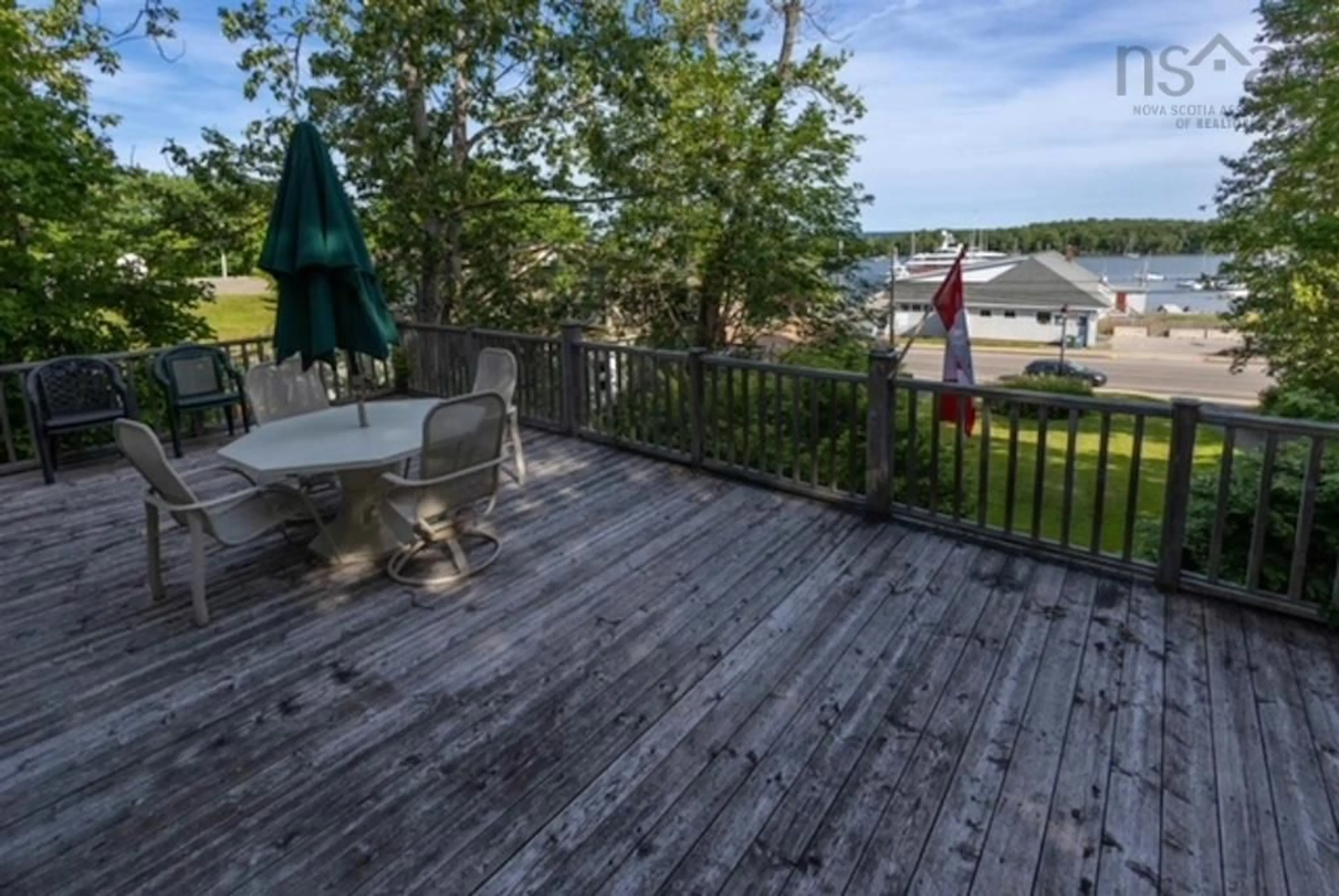 Patio, water/lake/river/ocean view for 523 Chebucto St, Baddeck Nova Scotia B0E 1B0