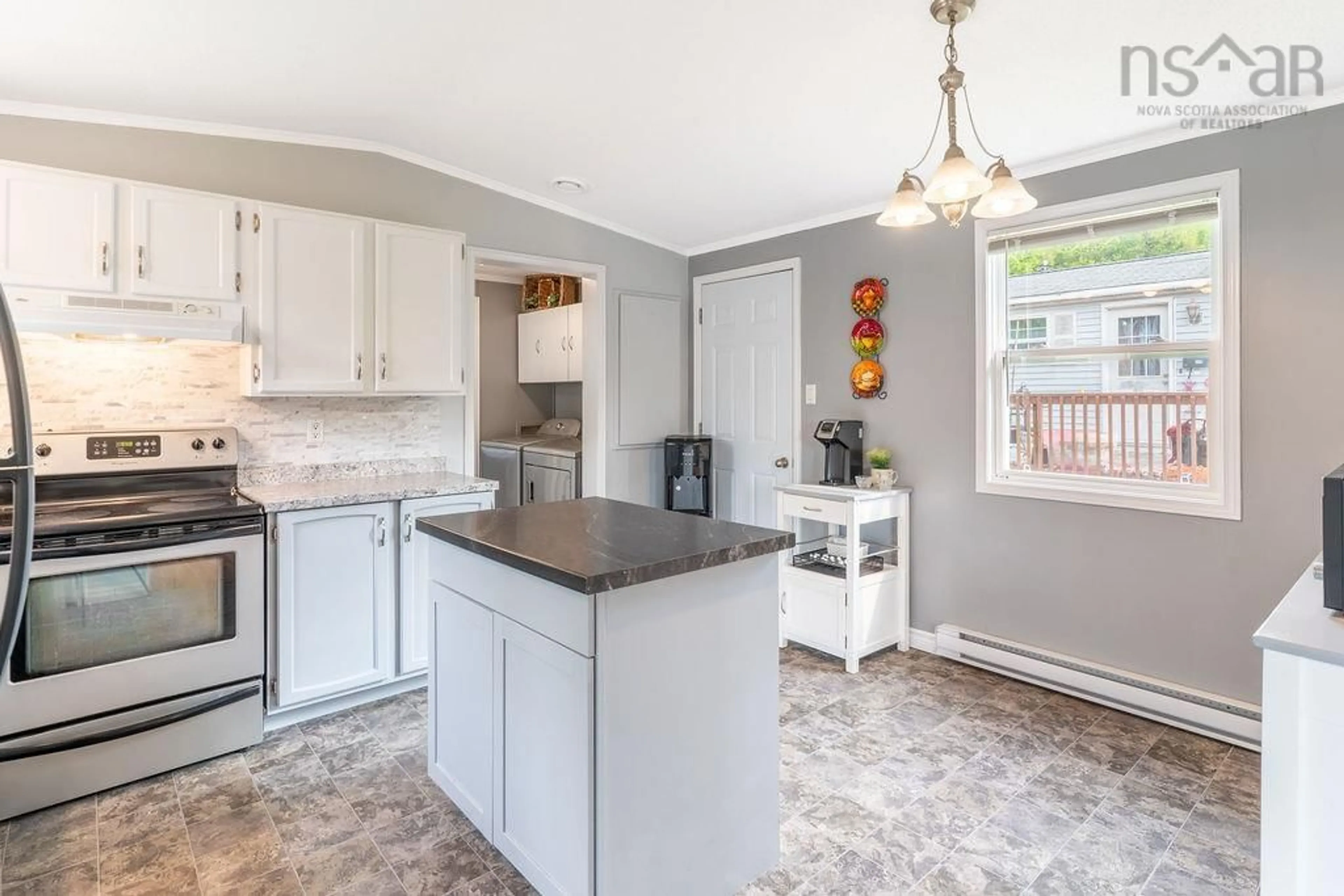 Open concept kitchen, ceramic/tile floor for 88 Brook St, Middle Sackville Nova Scotia B4E 1B9