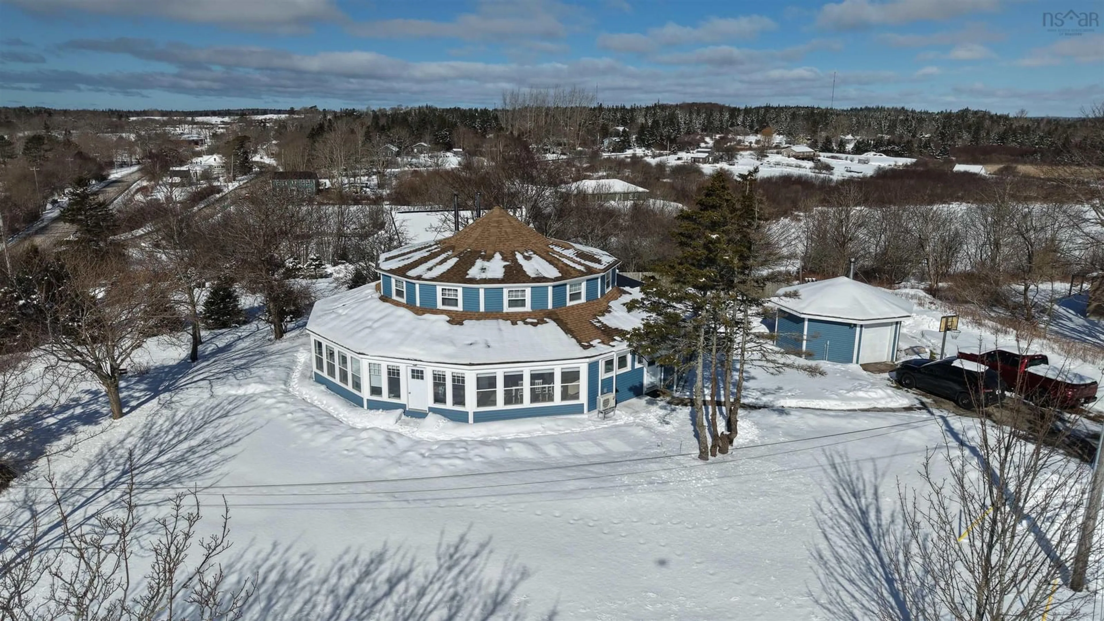 A pic from outside/outdoor area/front of a property/back of a property/a pic from drone, building for 7 Candy Lane, Hebron Nova Scotia B5A 5A7