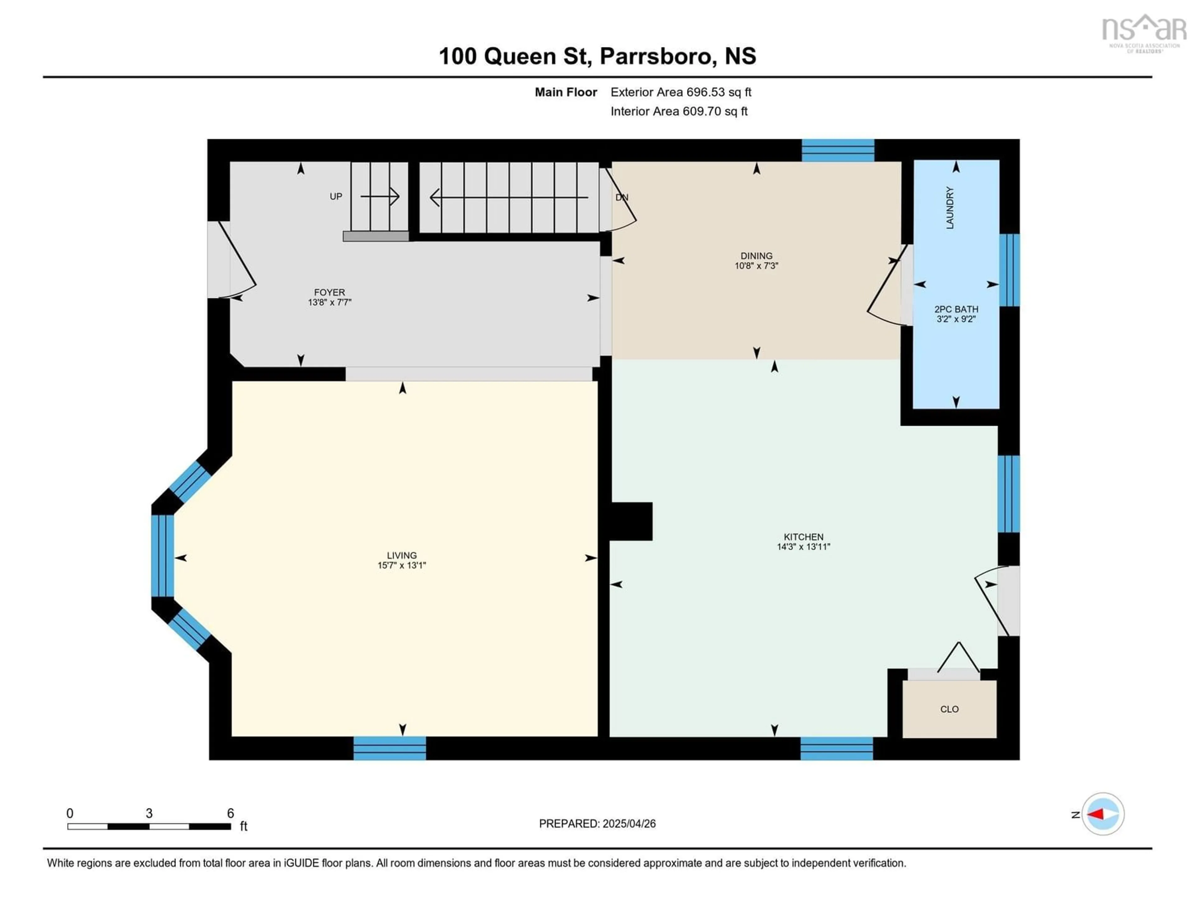 Floor plan for 100 Queen St, Parrsboro Nova Scotia B0M 1S0