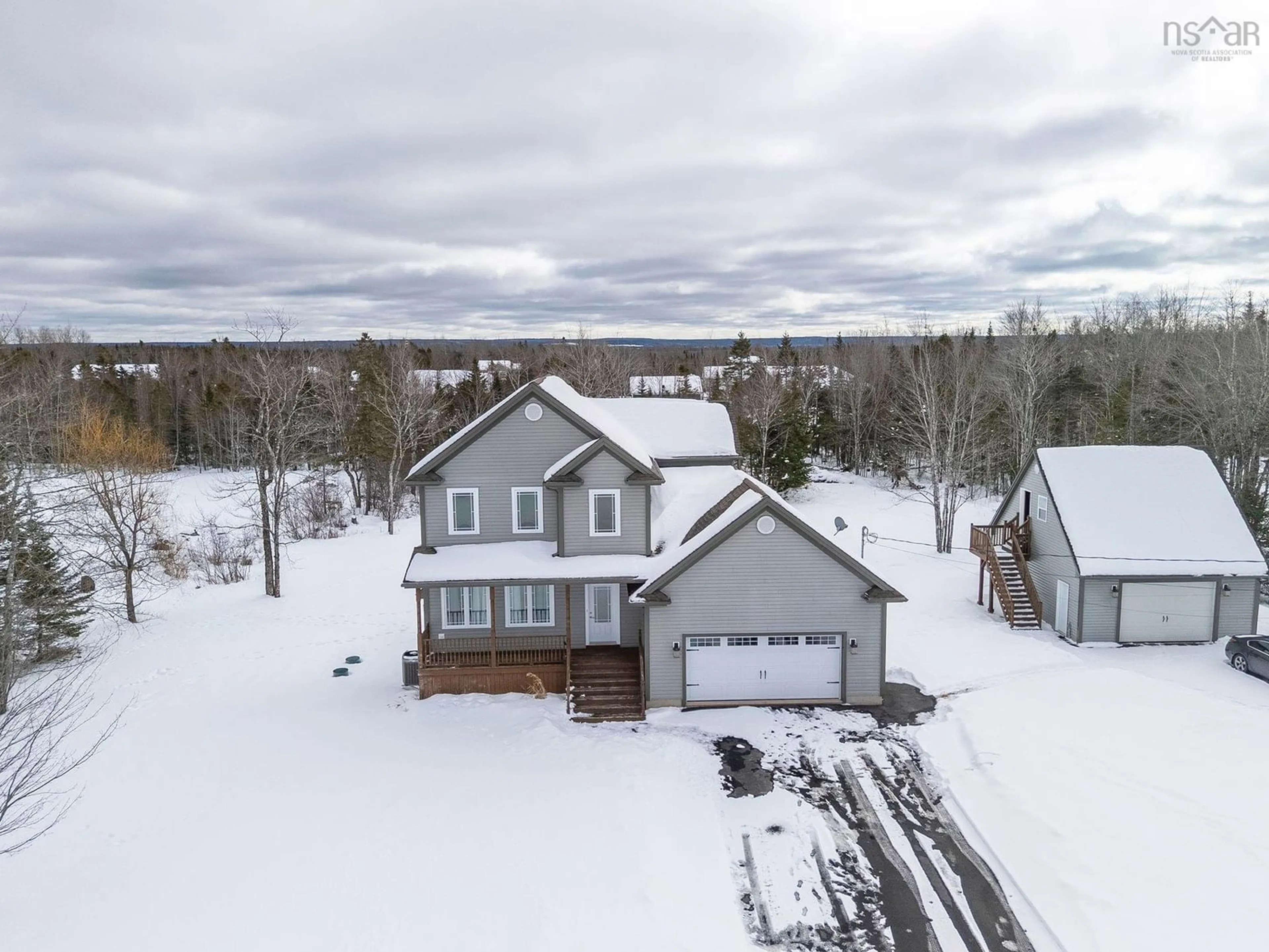 A pic from outside/outdoor area/front of a property/back of a property/a pic from drone, unknown for 88 Ridge Wood Crt, Belnan Nova Scotia B2S 0A8