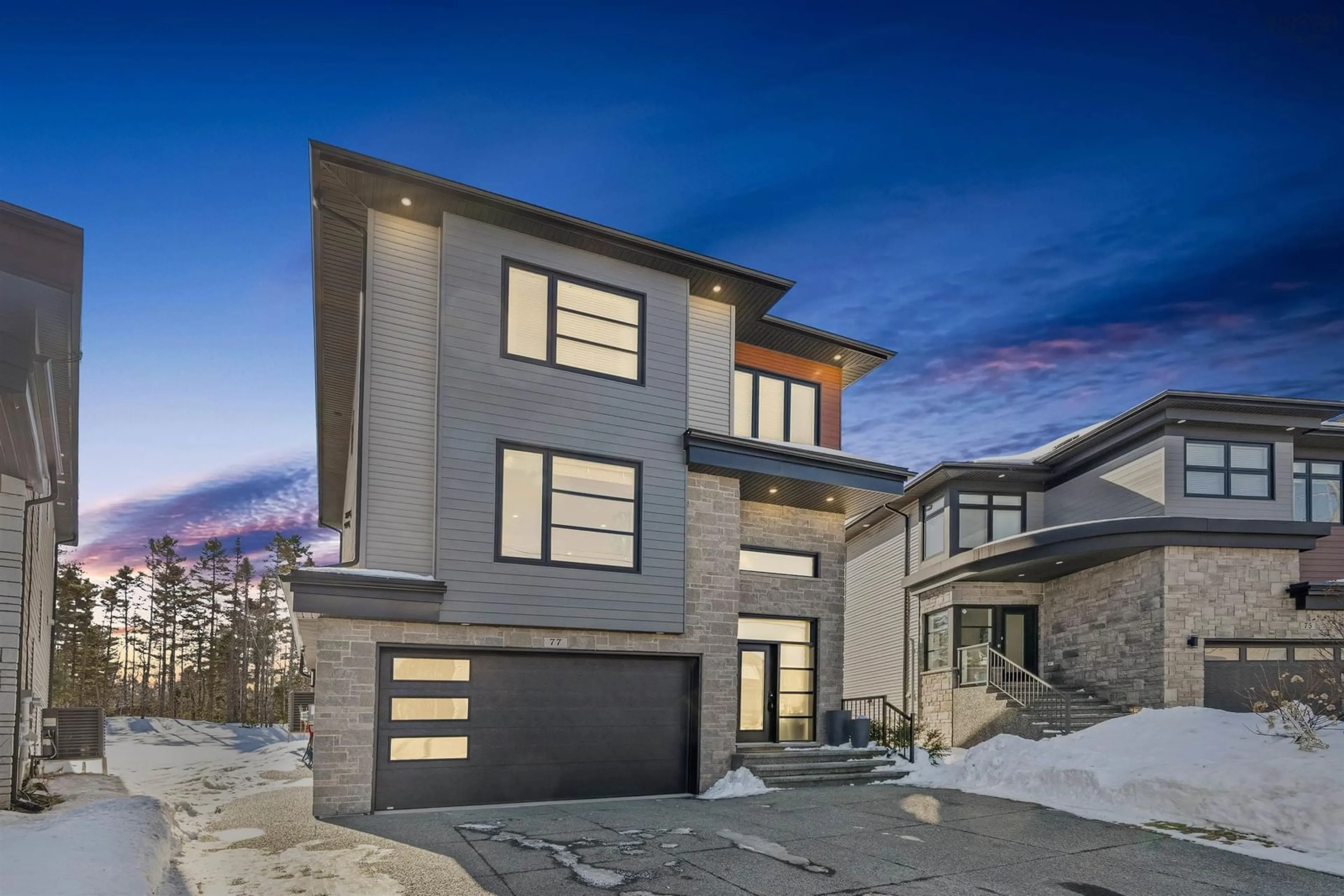 Home with brick exterior material, street for 77 Samaa Crt, West Bedford Nova Scotia B3M 2C8