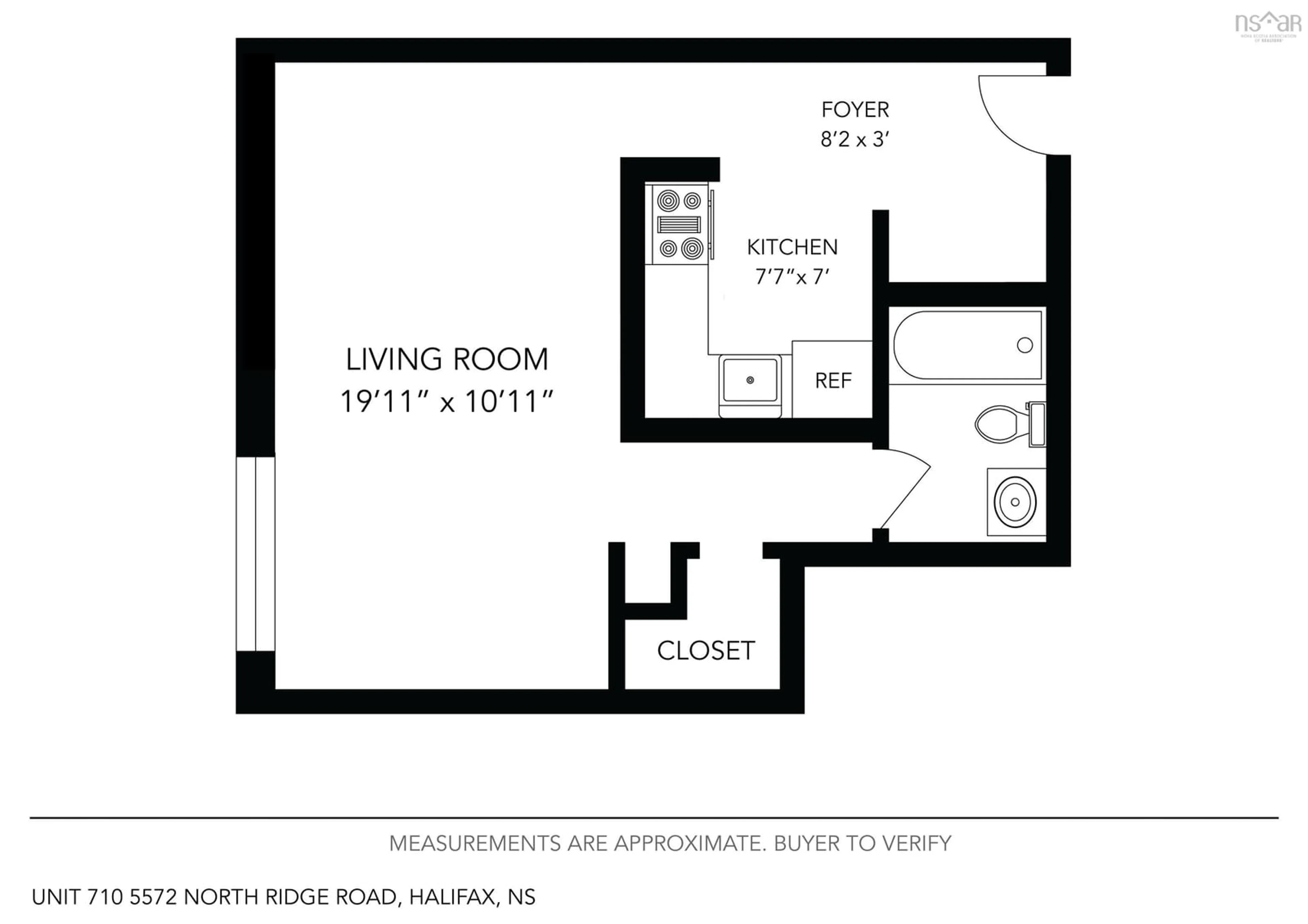 Floor plan for 5572 North Ridge Rd #710, Halifax Nova Scotia B3K 5S2