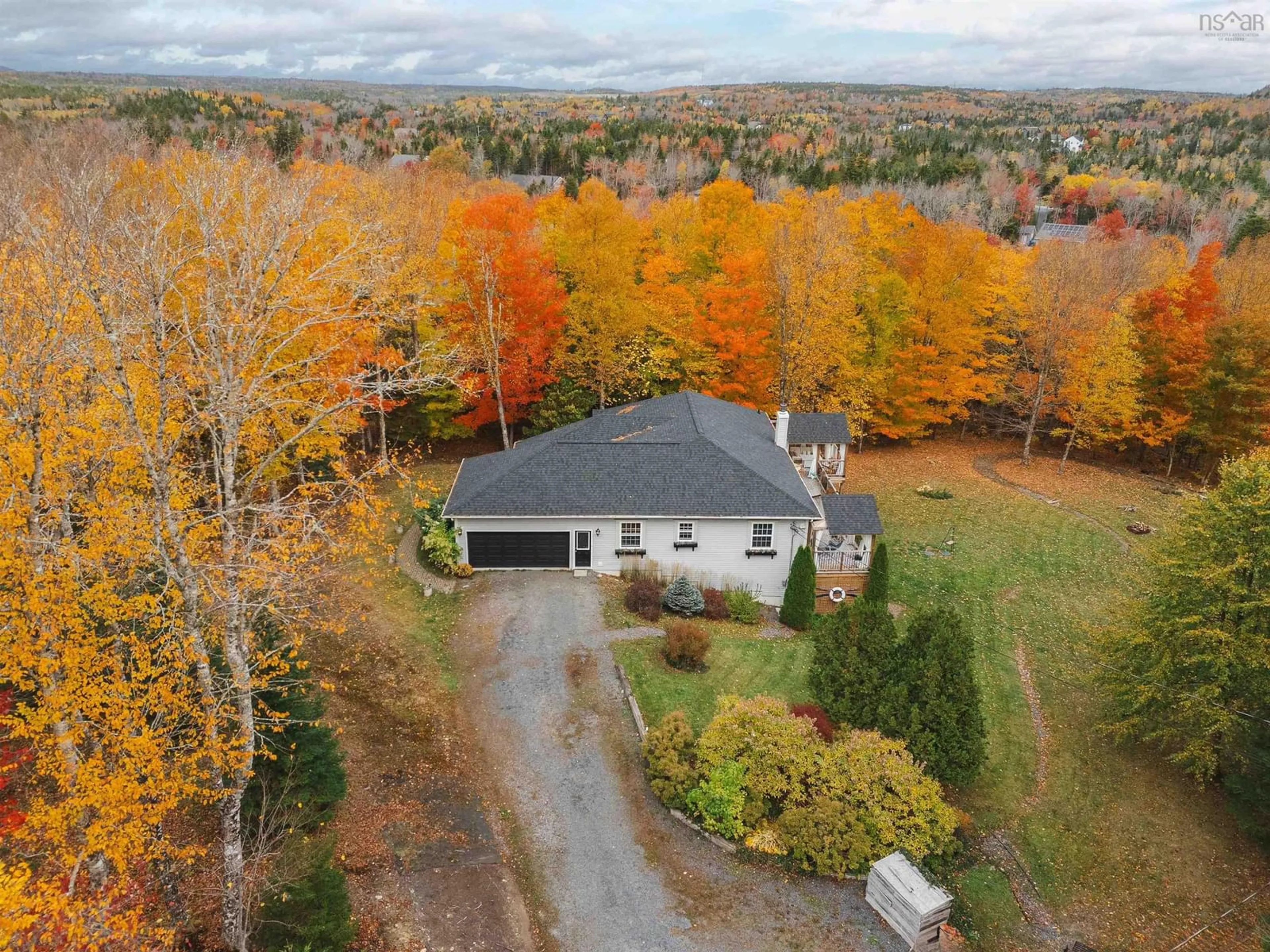 A pic from outside/outdoor area/front of a property/back of a property/a pic from drone, unknown for 390 Gleneagles Dr, Hammonds Plains Nova Scotia B4B 1V8