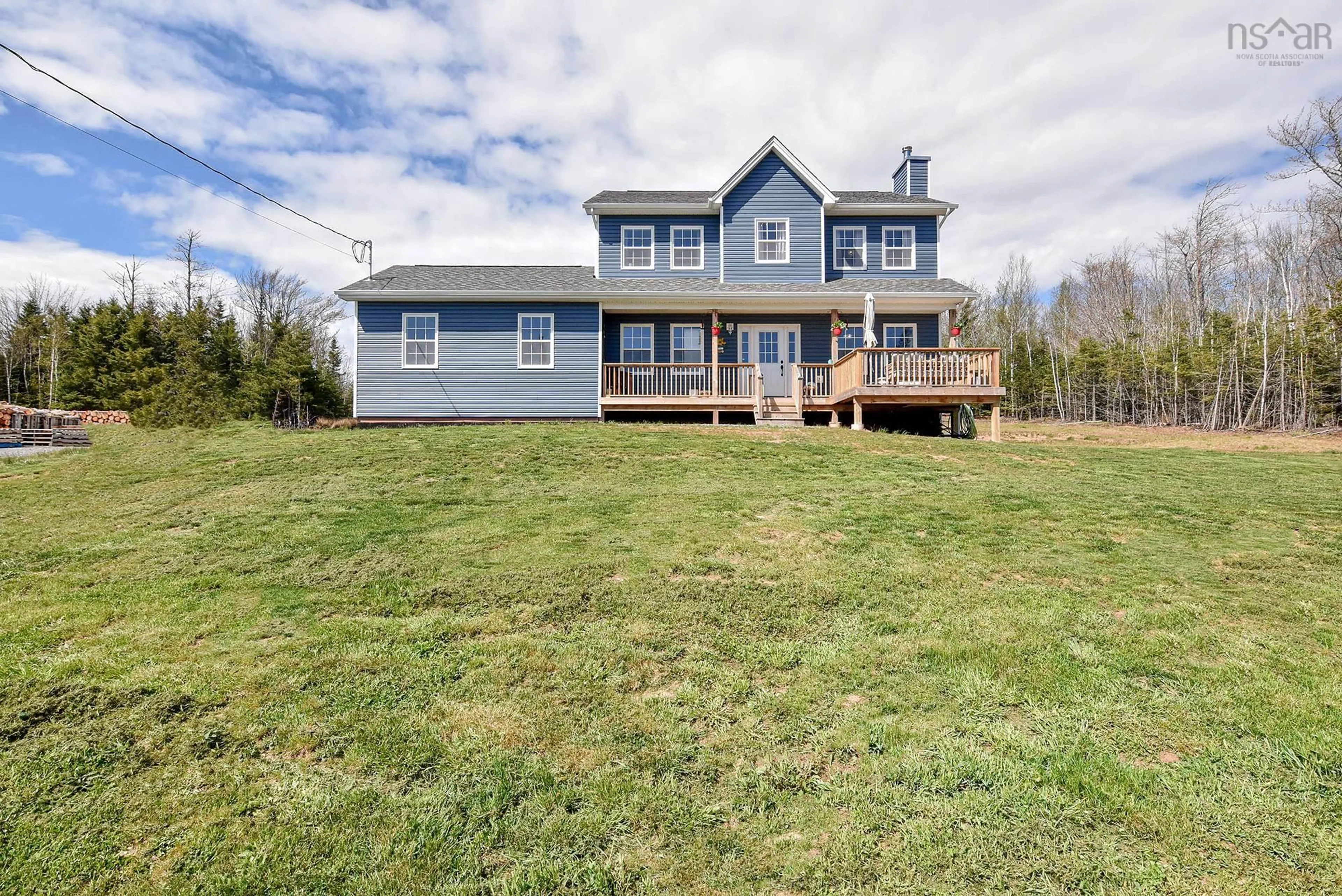 A pic from outside/outdoor area/front of a property/back of a property/a pic from drone, water/lake/river/ocean view for 9409 Highway 215, Pembroke Nova Scotia B0N 2R0