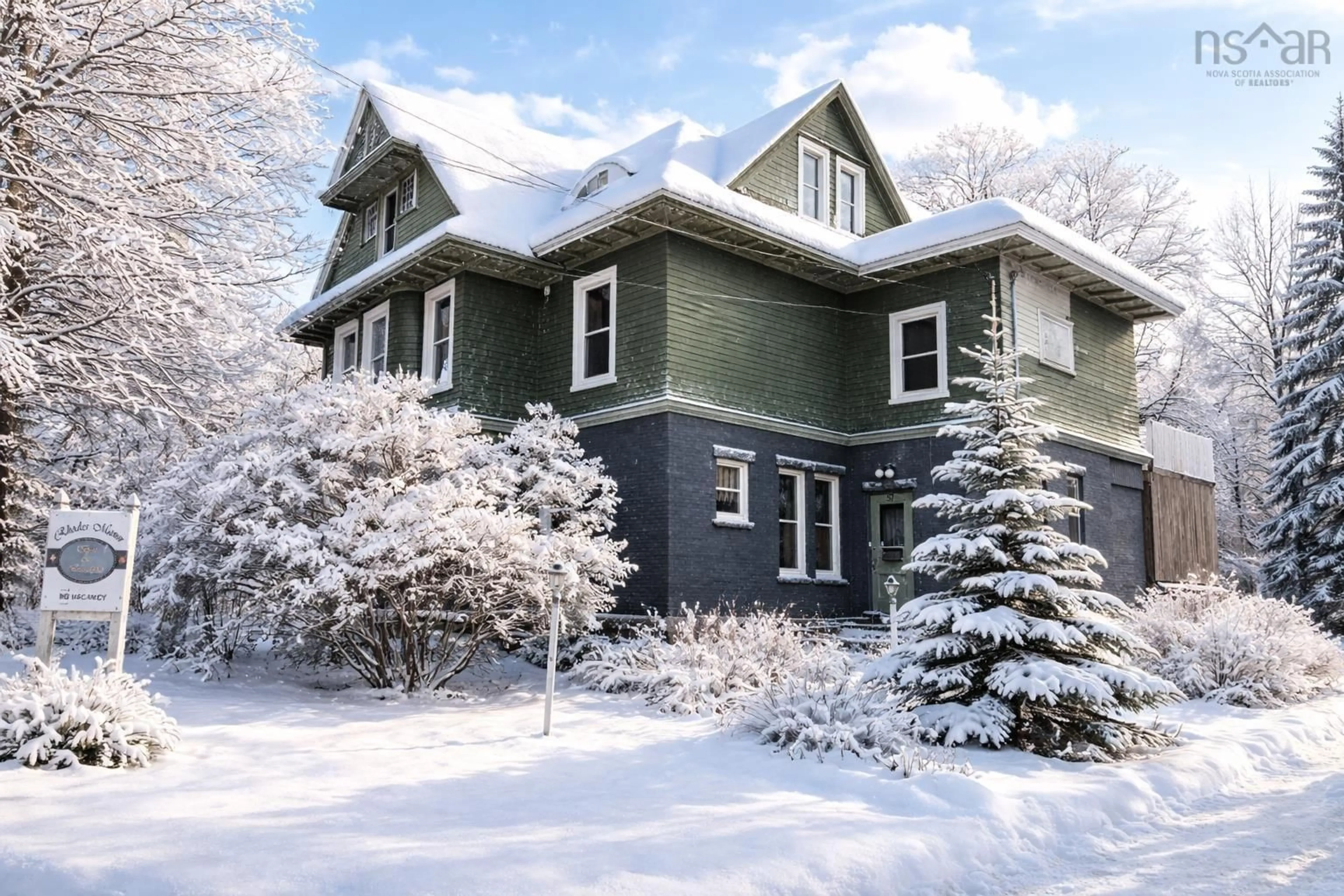 Home with vinyl exterior material, street for 57 Havelock St, Amherst Nova Scotia B4H 3J9